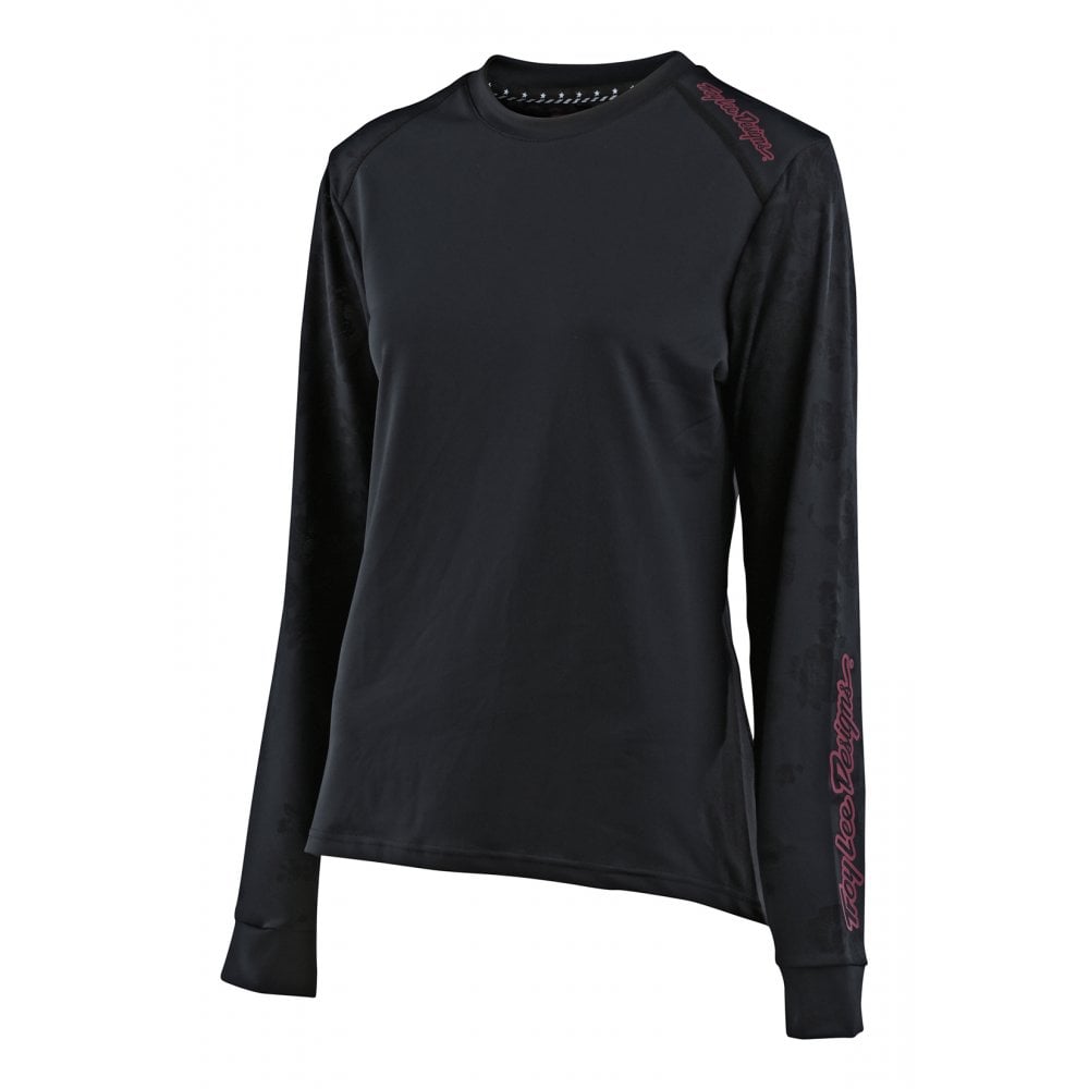 Troy Lee Designs Womens Lilium Jacquard LS Jersey Floral - Black / M