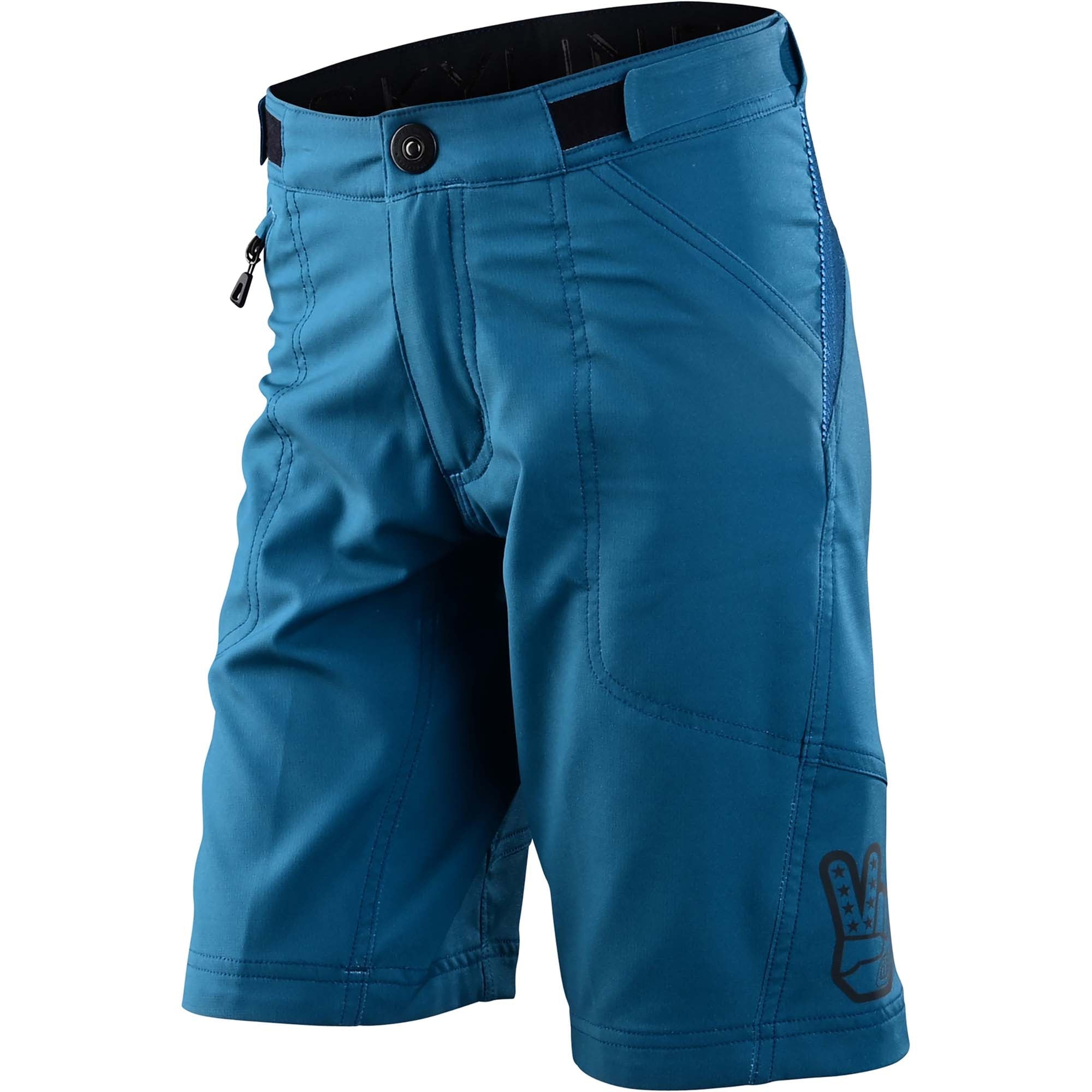 Troy Lee Designs Youth Skyline Shell Shorts Solid - Slate Blue / Y-26