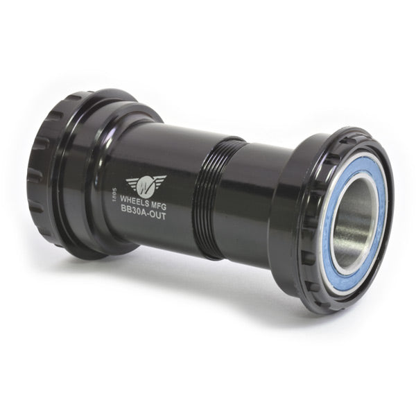 Wheels Manufacturing BB30A Outboard Angular Contact Bottom Bracket Bearings Black / 22/24mm