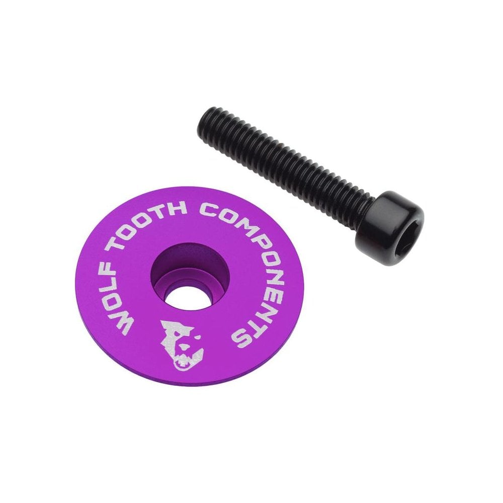 Wolf Tooth Ultralight Stem Cap and Bolt Purple