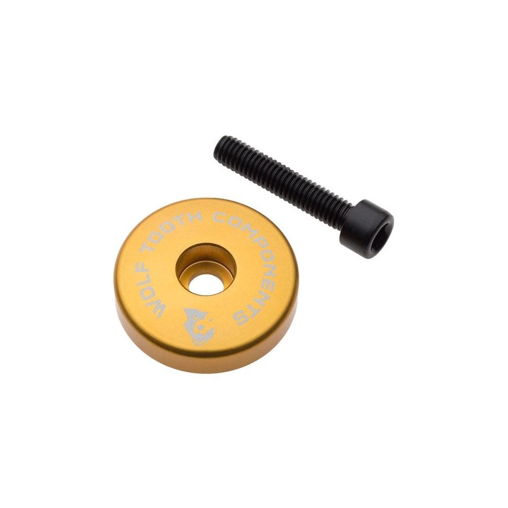 Wolf Tooth Ultralight Stem Cap with Integrated Spacer 5mm Gold / 5mm