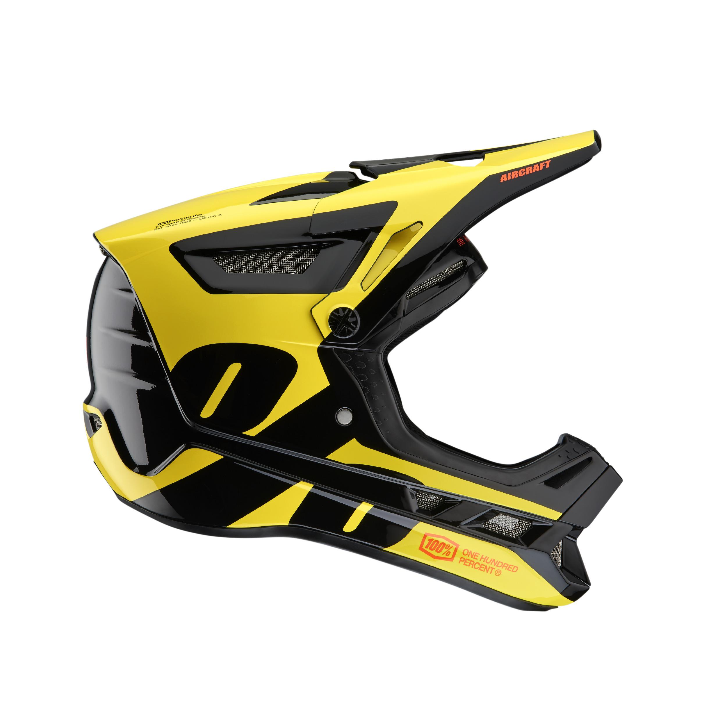 100% Aircraft Composite Full-Face Helmet Neon Yellow / XS