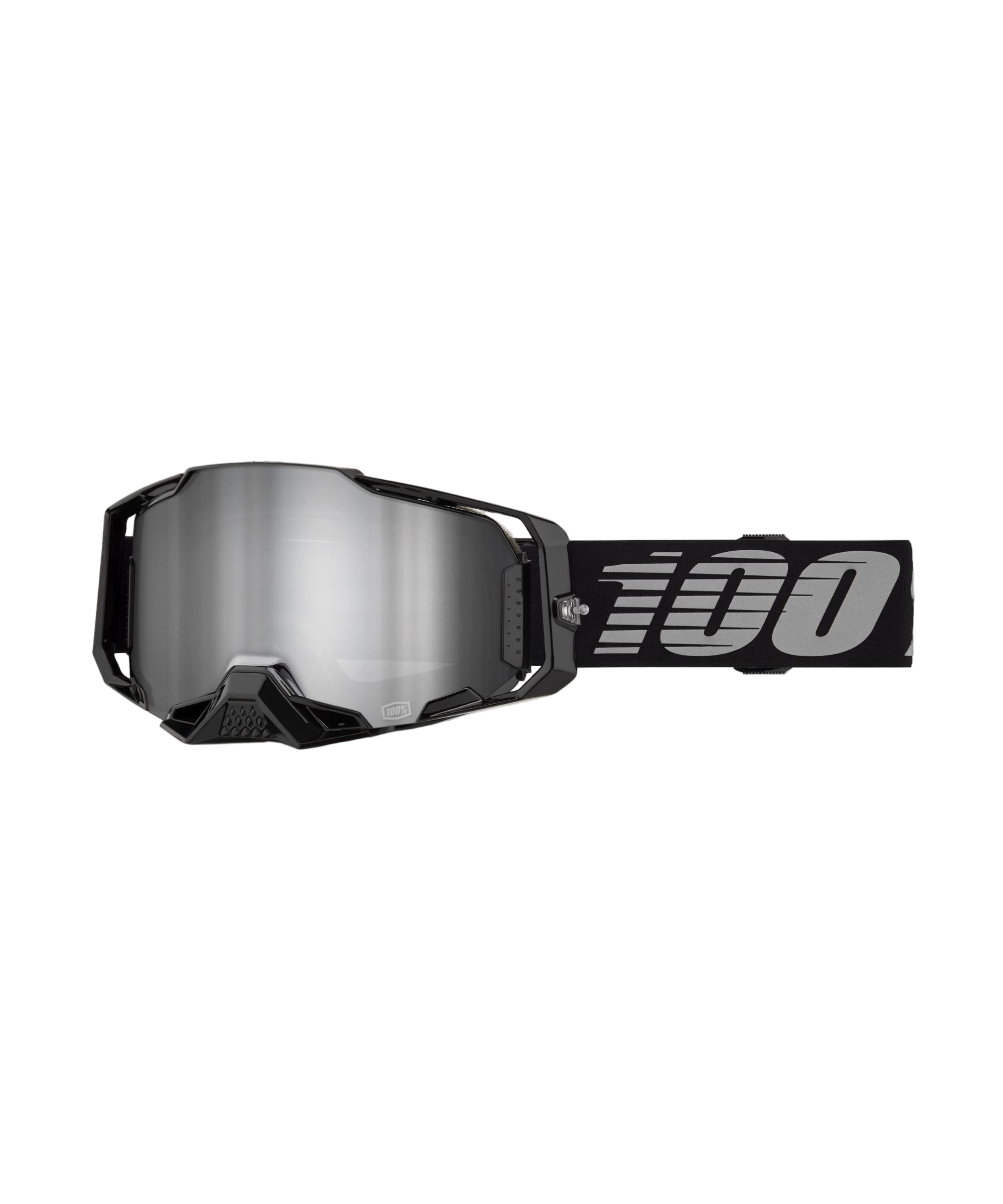 100% Armega Goggles Black / Mirror Silver Lens