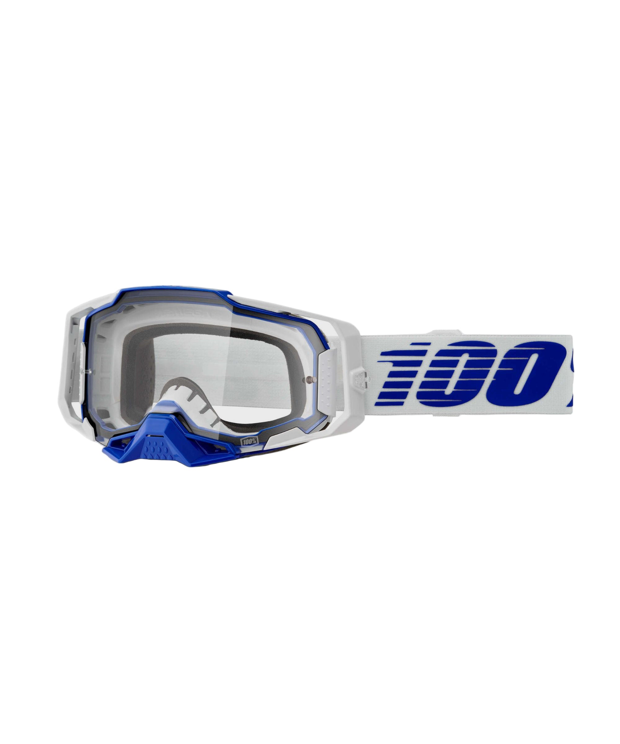 100% Armega Goggles Blue / Clear Lens