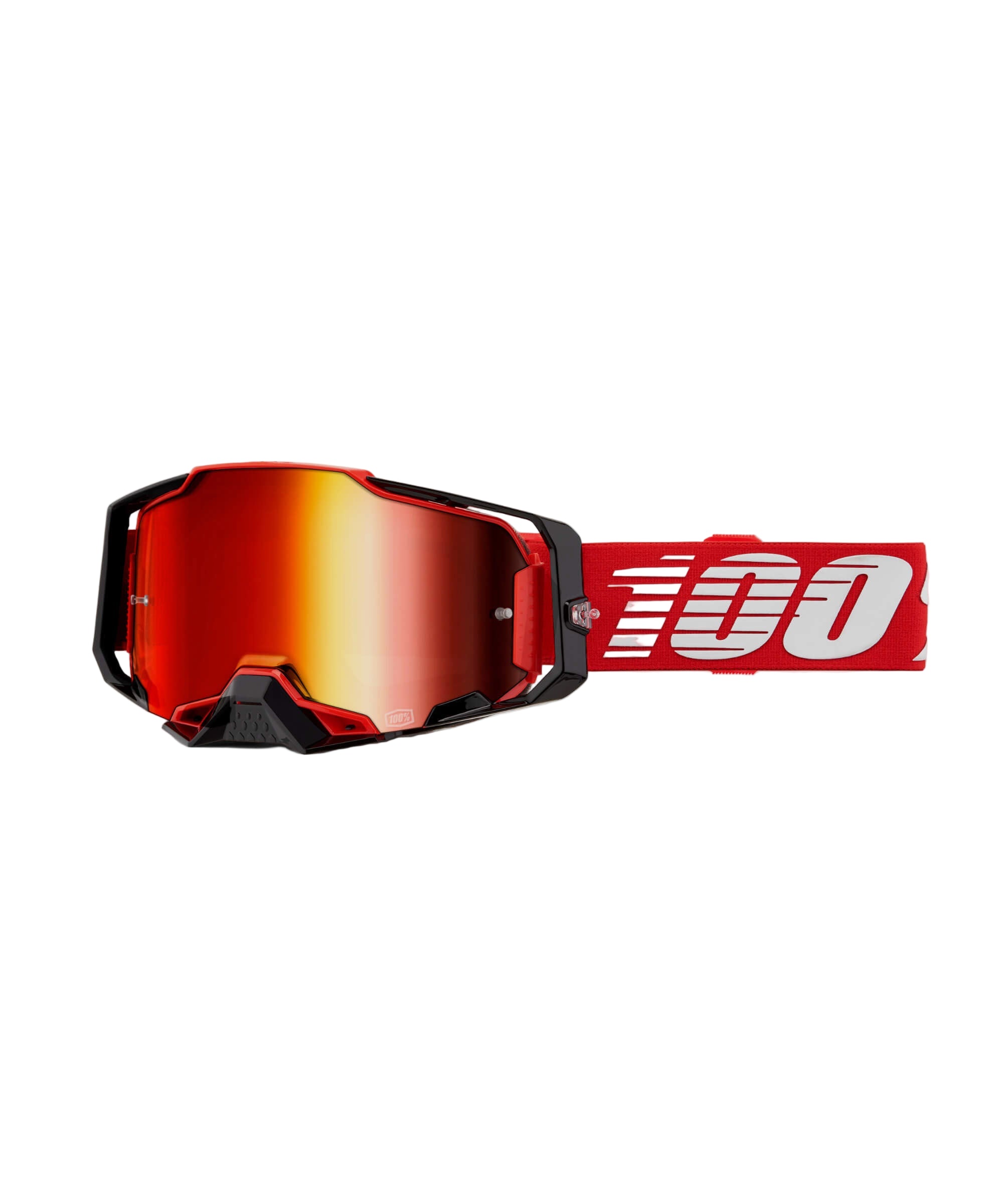 100% Armega Goggles Red / Mirror Red Lens