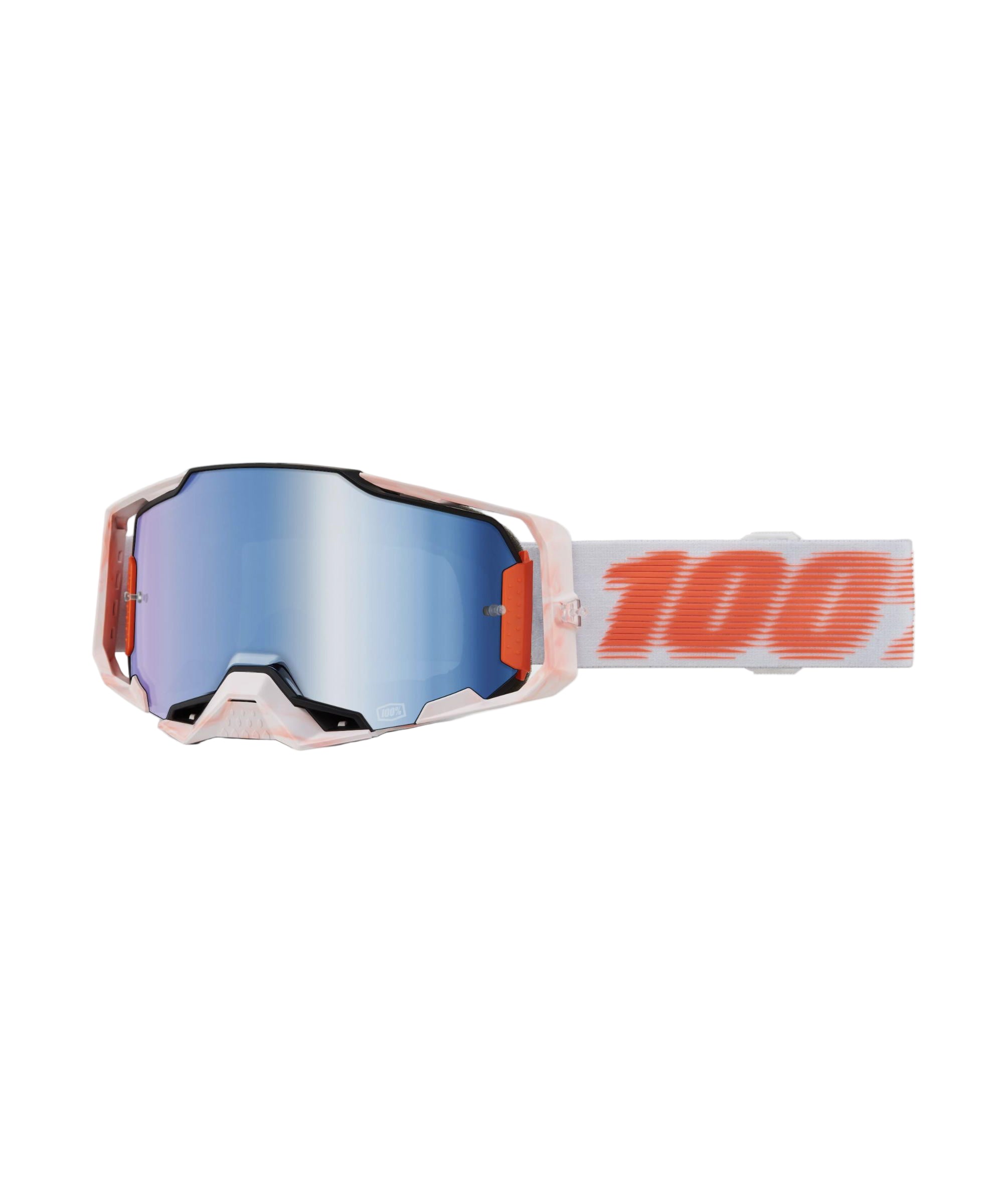 100% Armega Goggles Tubular / Mirror Blue Lens