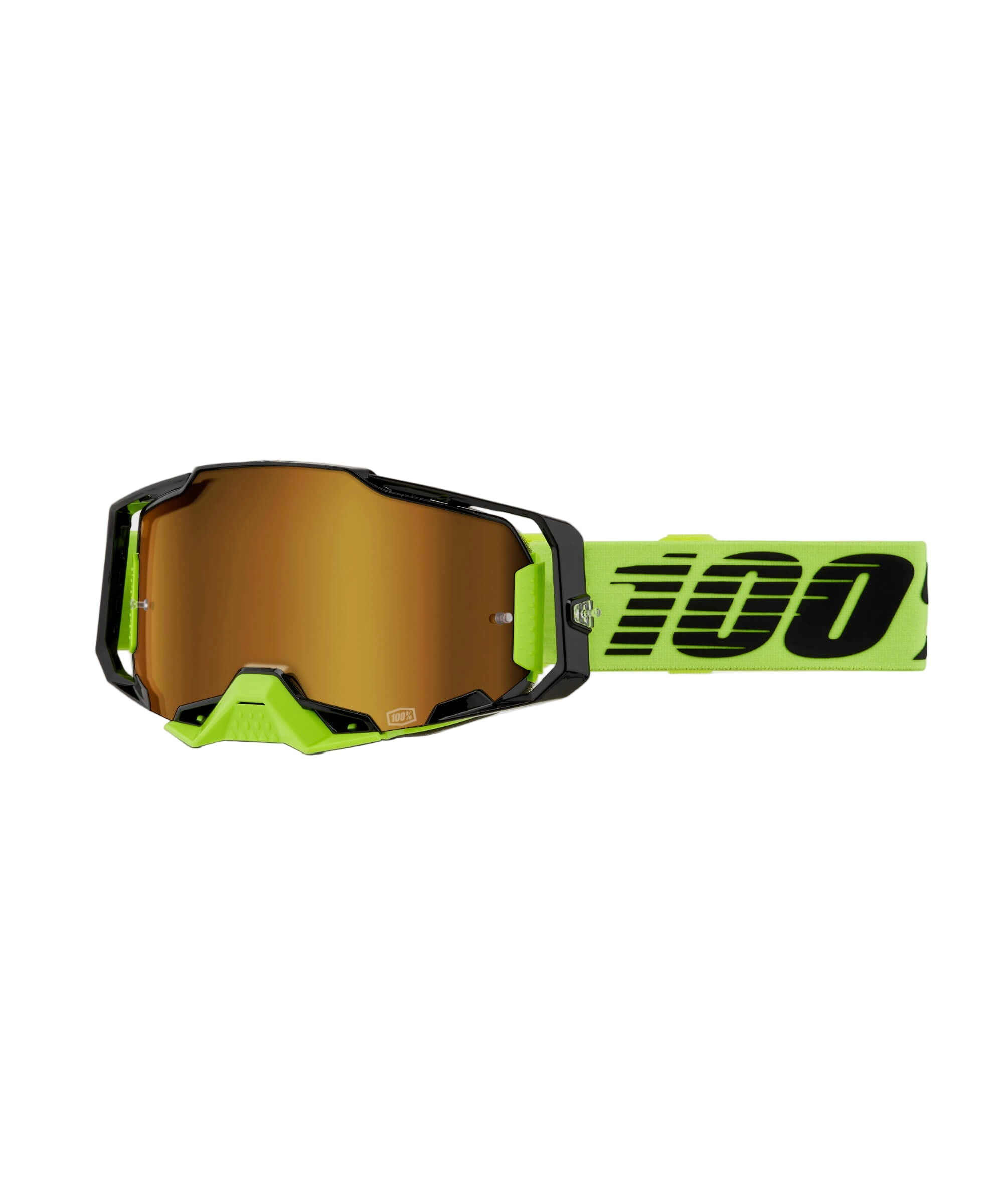 100% Armega Goggles Yellow / Mirror Gold Lens