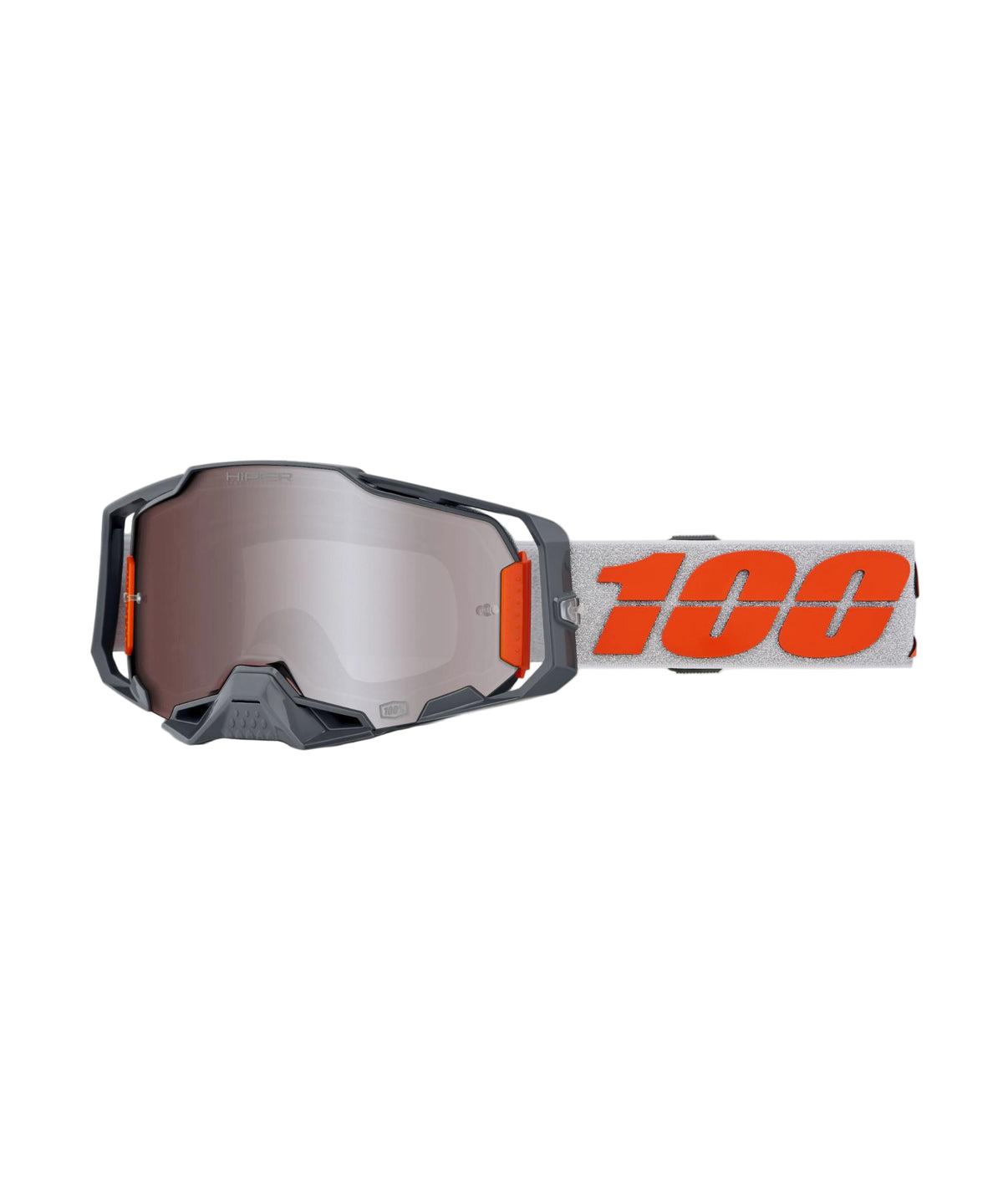 100% Armega Hiper Goggles Silver / Mirror Silver Flash Lens
