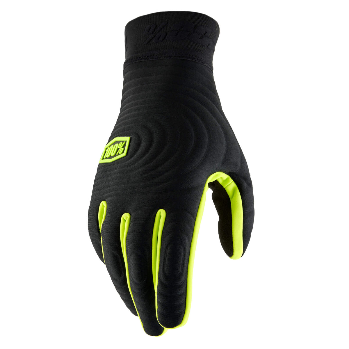 100% Brisker Xtreme Gloves Black/Fluo Yellow / S