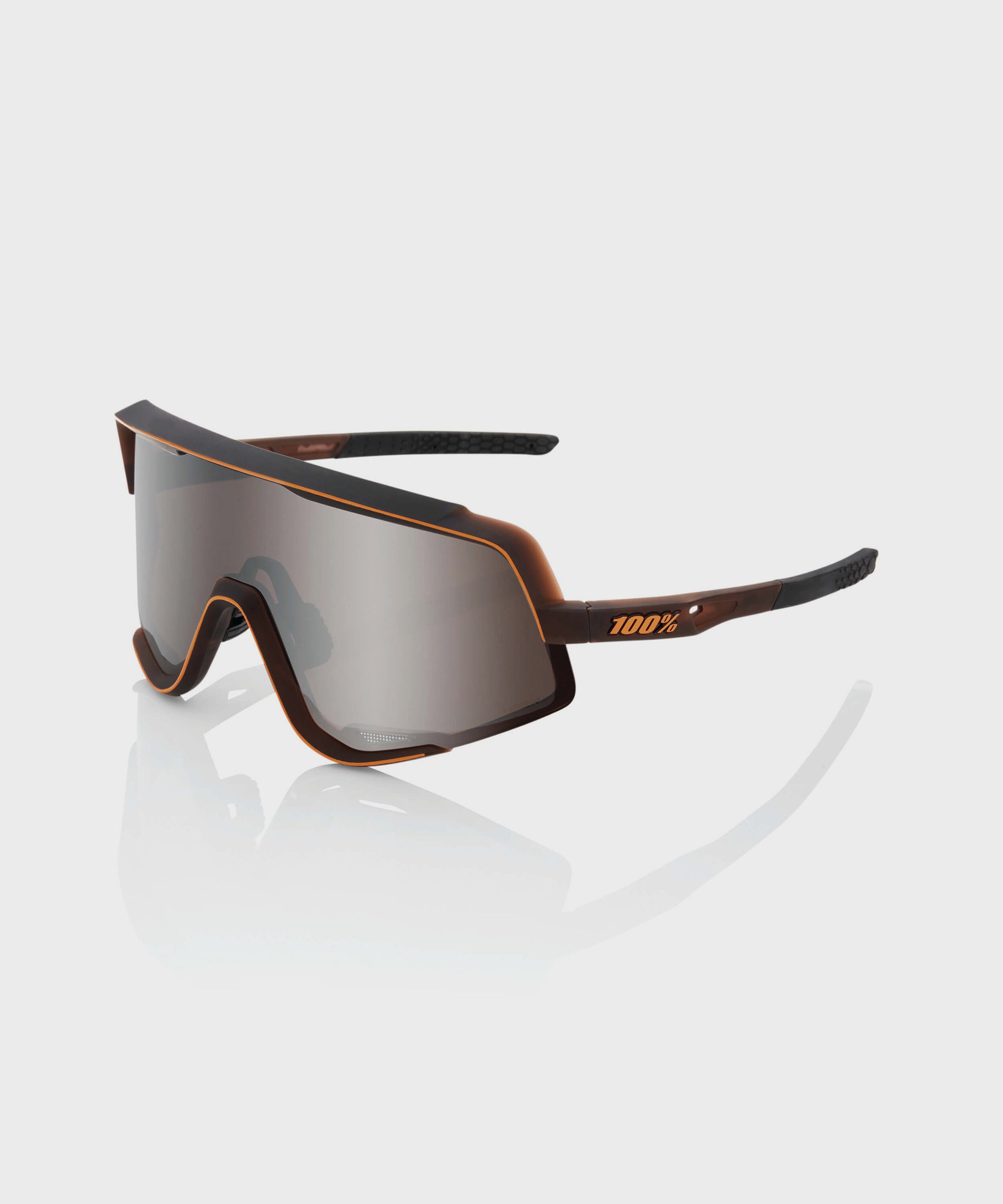 100% Glendale Glasses Matte Translucent Brown Fade / HiPER Silver