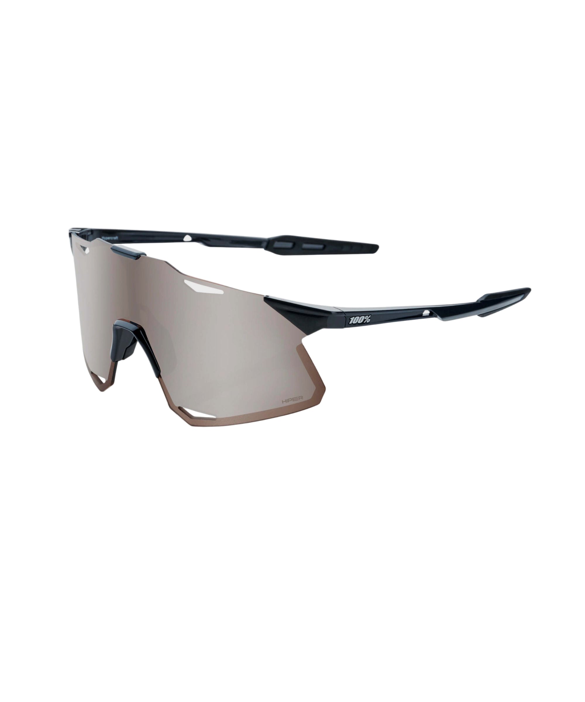 100% Hypercraft Glasses Gloss Black / HiPER Silver
