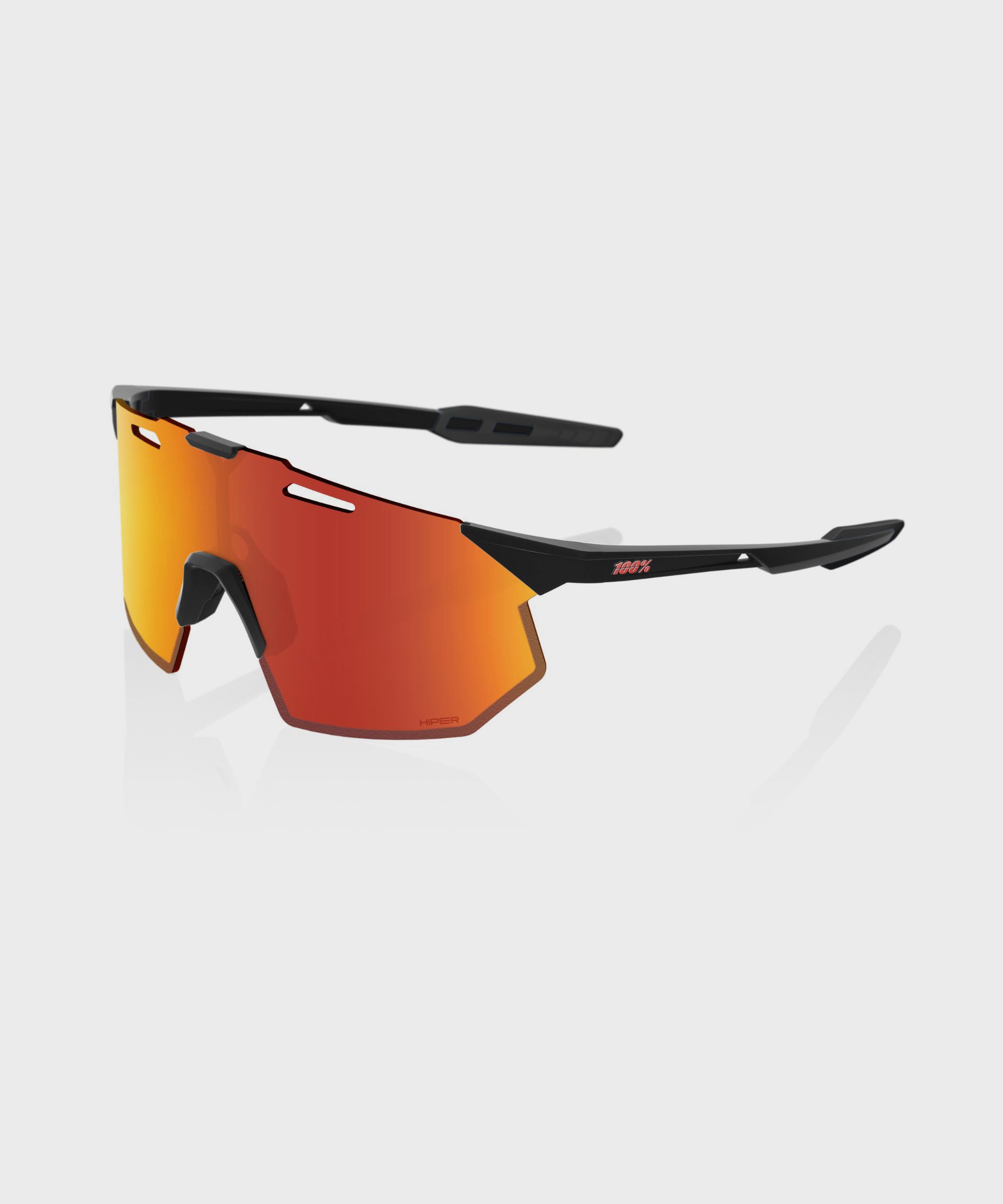 100% Hypercraft SQ Glasses Soft Tact Black / HiPER Red Multilayer