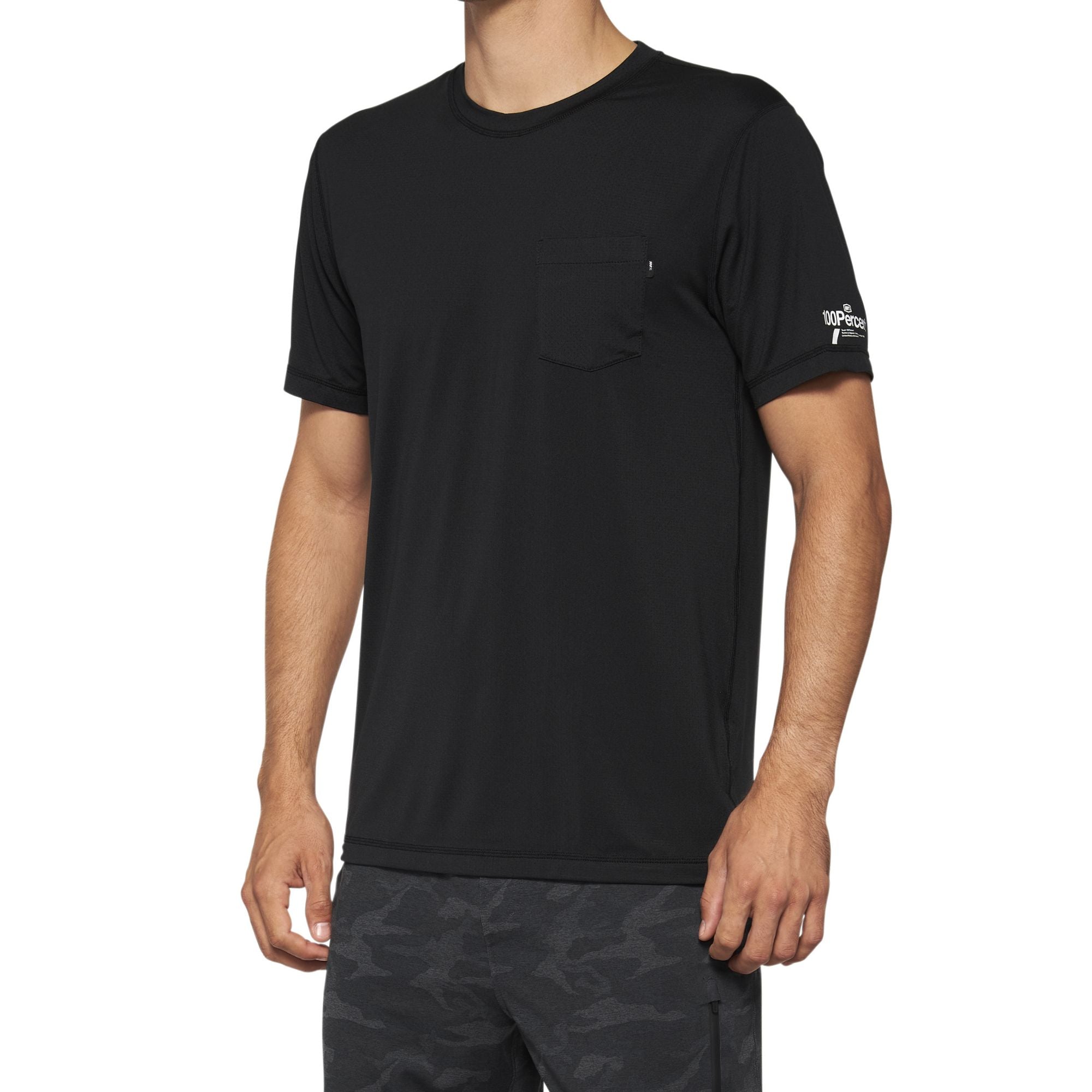 100% Mission Athletic Short Sleeve Tee Black / S