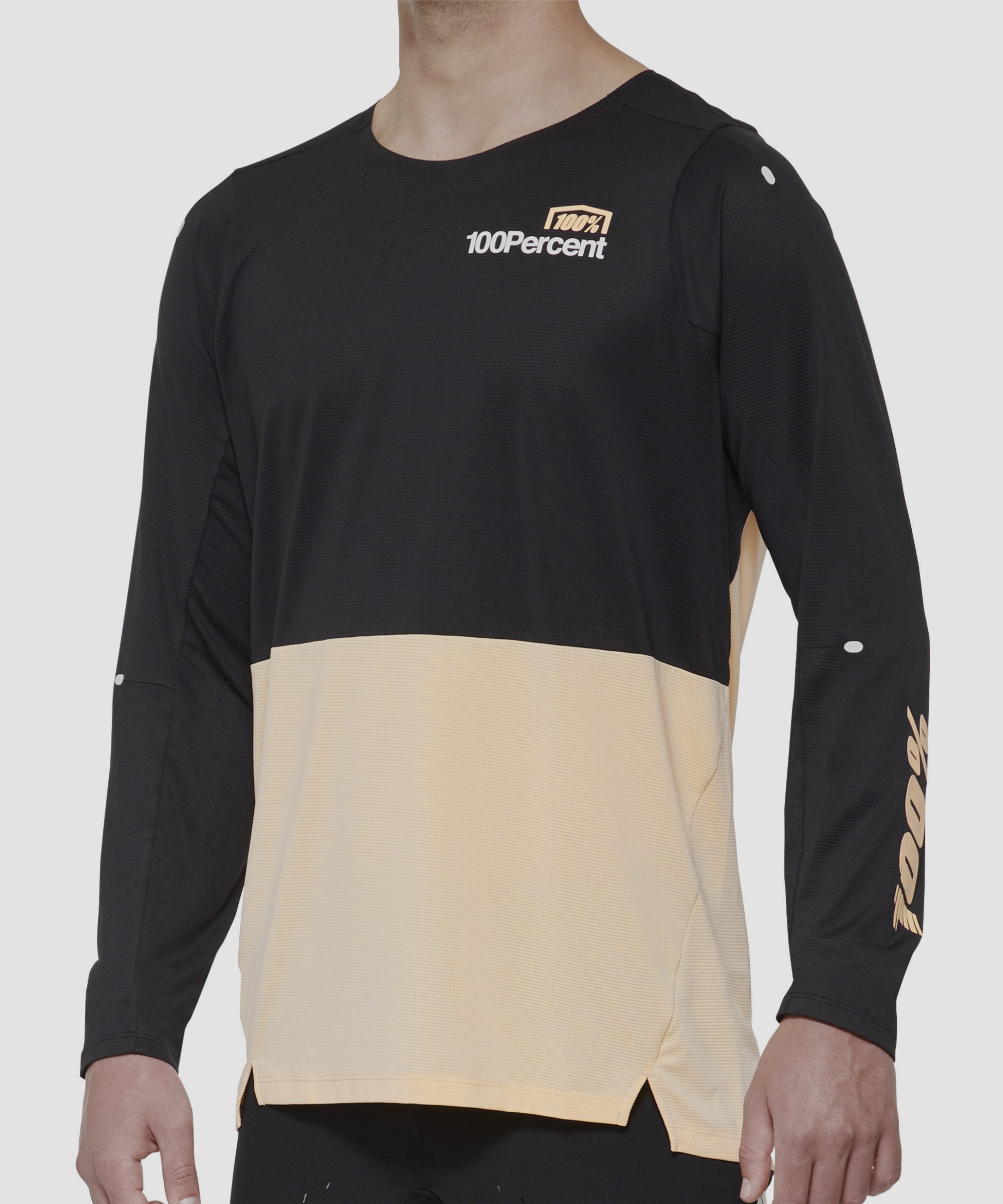 100% R-Core X Long Sleeve Jersey Black/Peach / XL