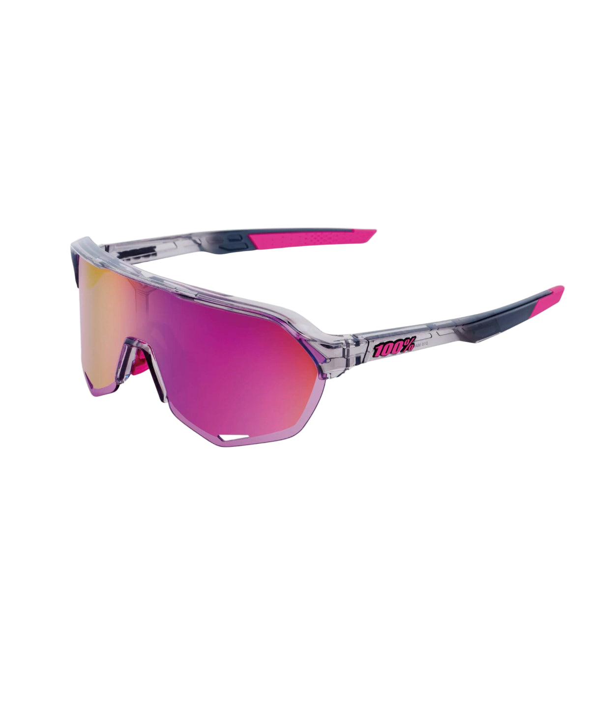 100% S2 Glasses Polished Translucent Grey / Purple Multilayer