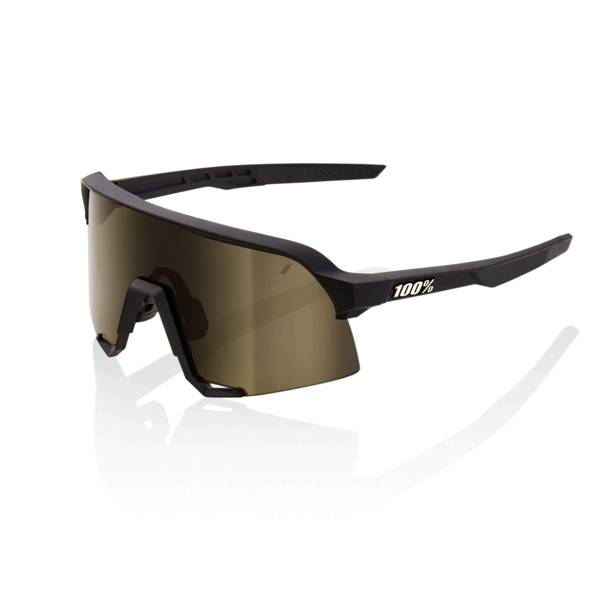 100% S3 Glasses Soft Tact Black / Soft Gold Mirror