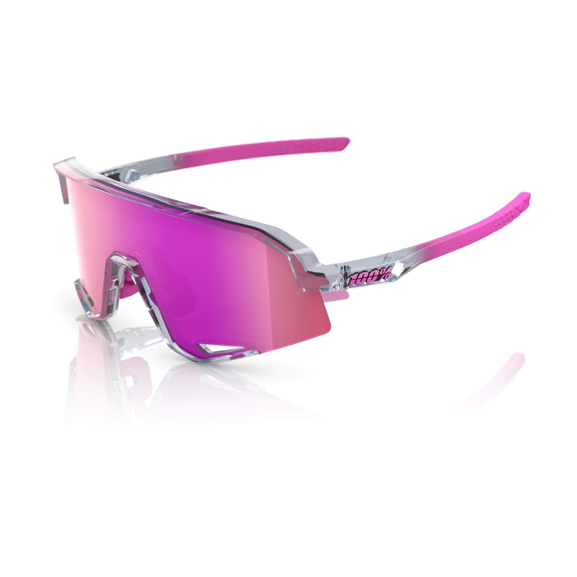 100% Slendale Glasses Polished Translucent Grey / Purple Multilayer