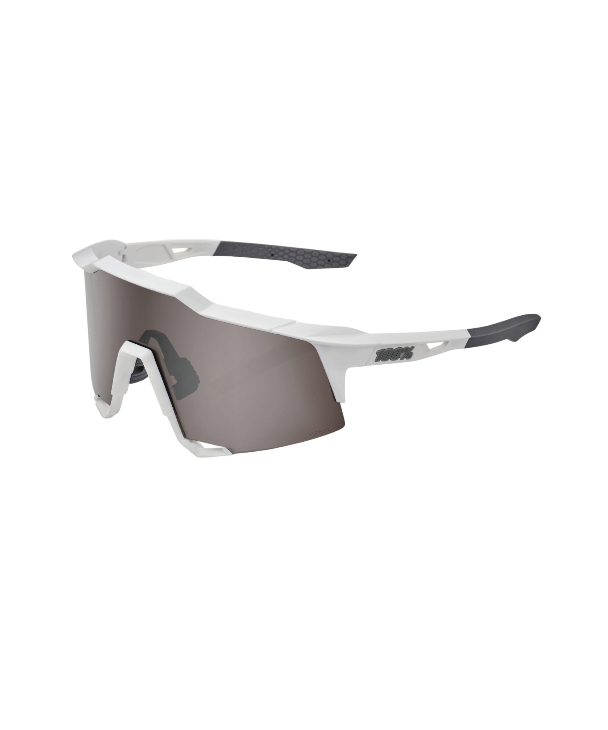 100% Speedcraft Glasses Matte White / HiPER Silver