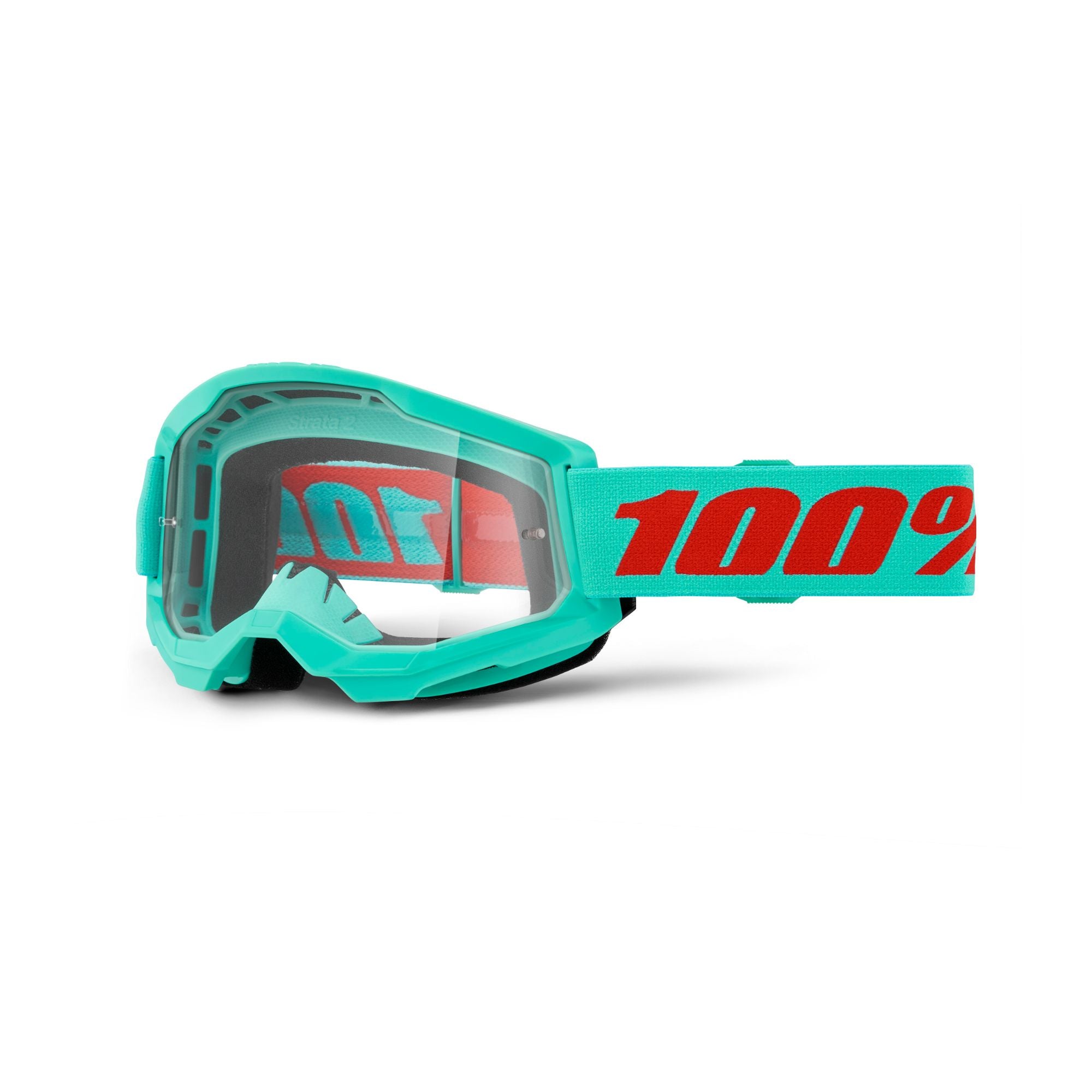 100% Strata 2 Clear Lens Goggles Maupiti