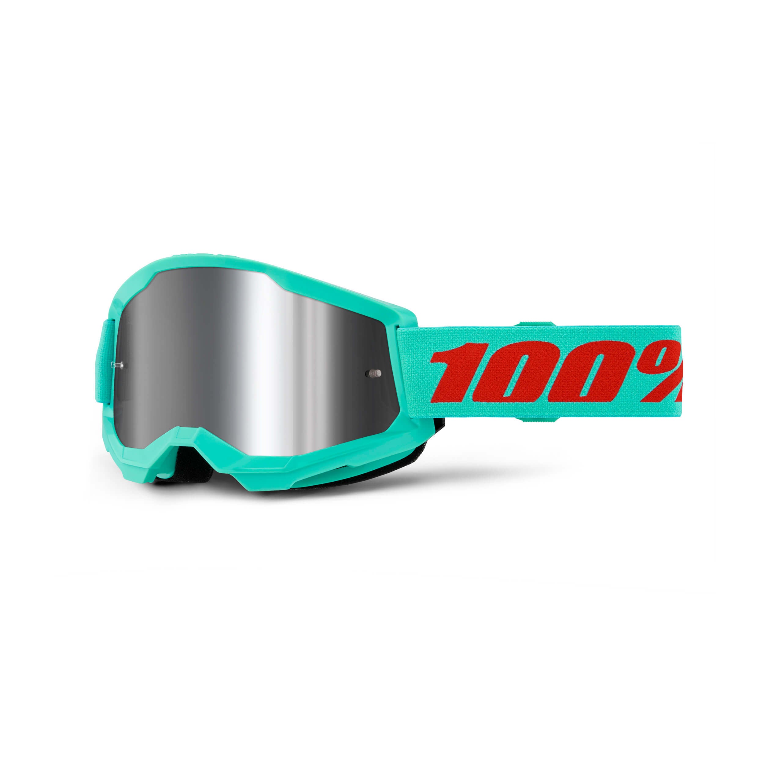 100% Strata 2 Mirror Lens Goggles Maupiti / Silver Mirror Lens