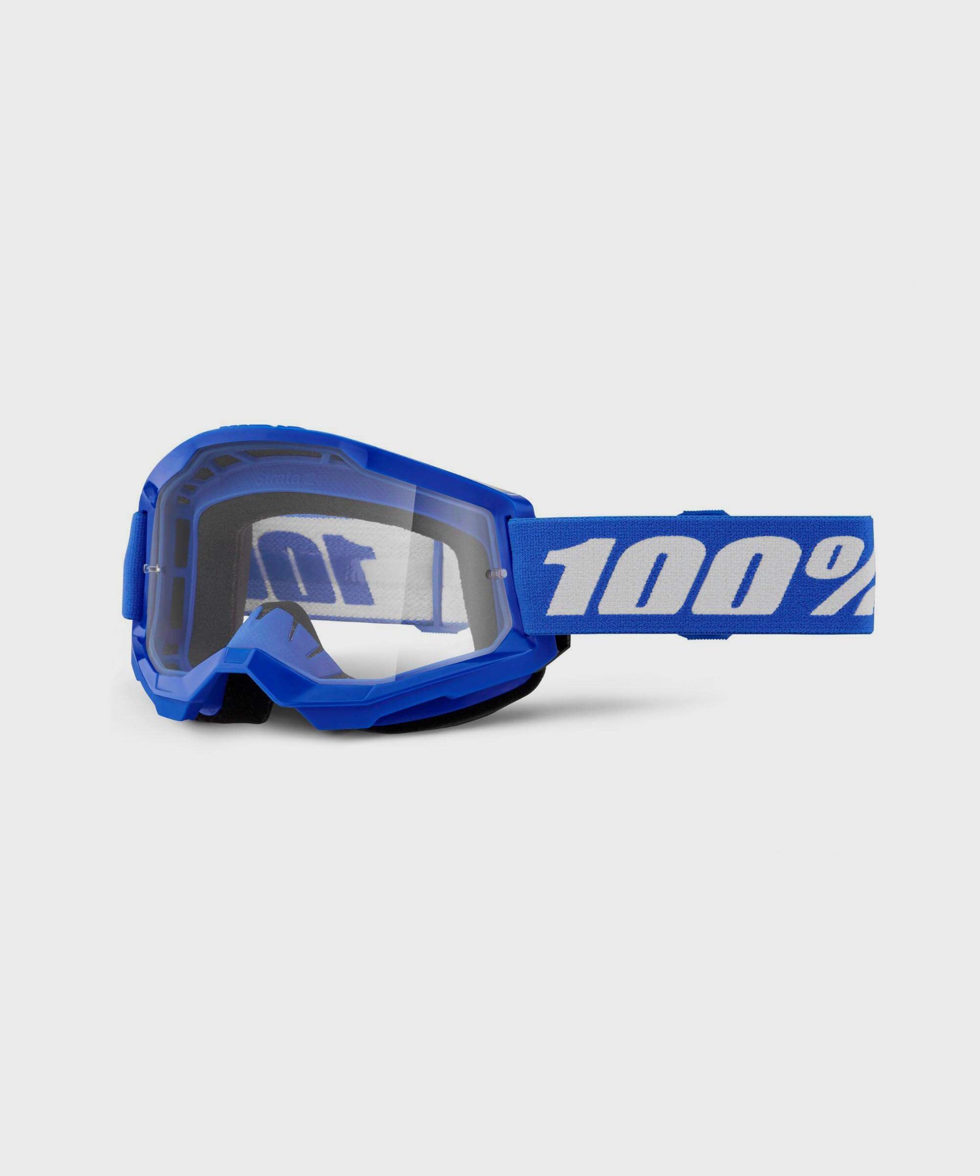 100% Strata 2 Youth Goggles Blue / Clear Lens
