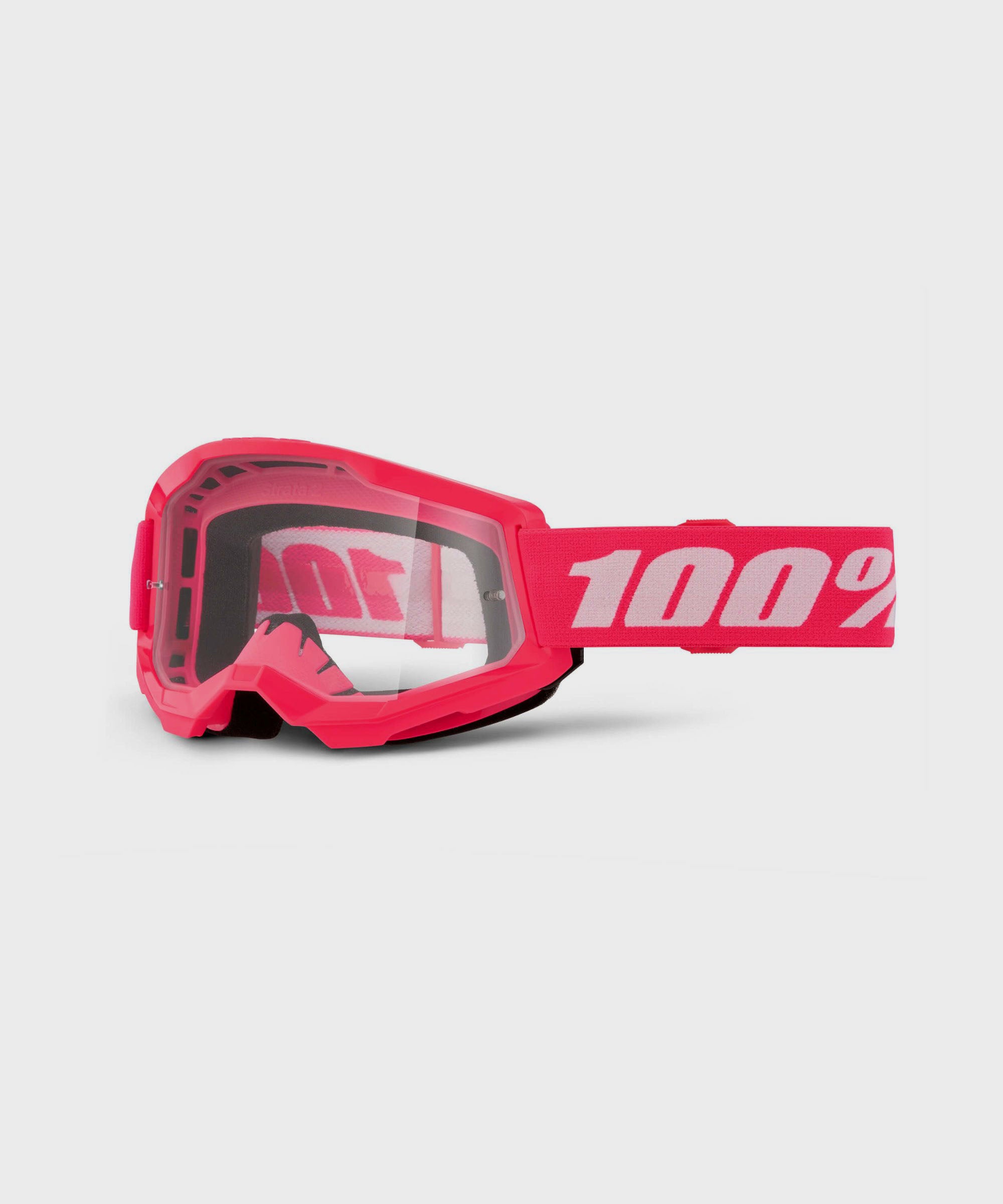100% Strata 2 Youth Goggles Pink / Clear Lens