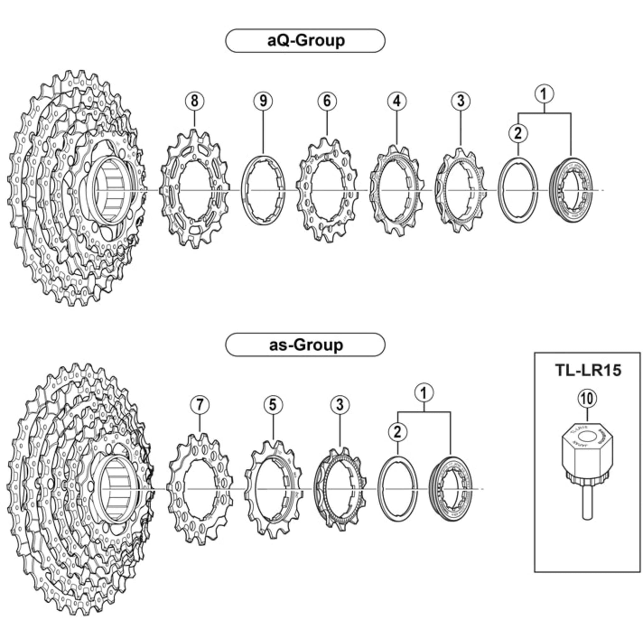 CS-7700 Sprocket Spacer 9-Speed 2.56 mm
