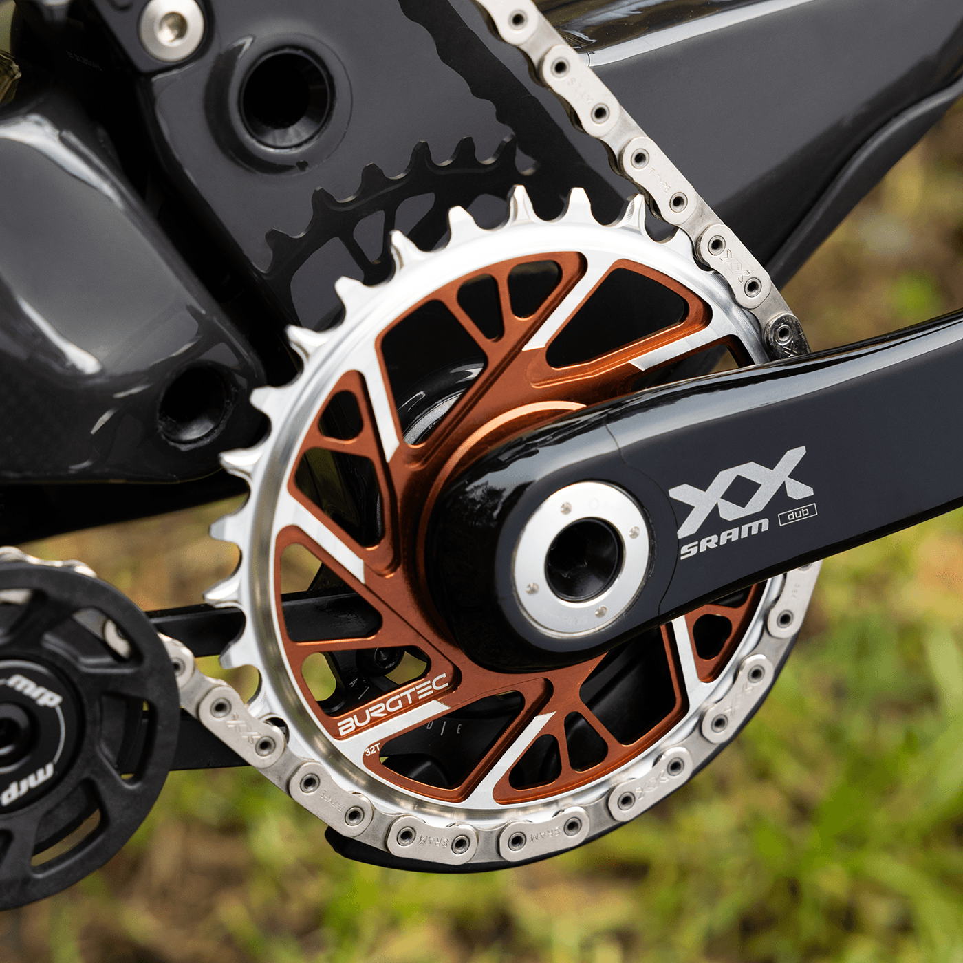 3mm Offset Thick Thin Chainring for SRAM T-Type 8-Bolt Kash Bronze / 28T