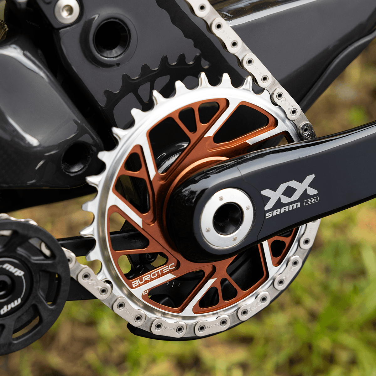 3mm Offset Thick Thin Chainring for SRAM T-Type 8-Bolt Kash Bronze / 28T