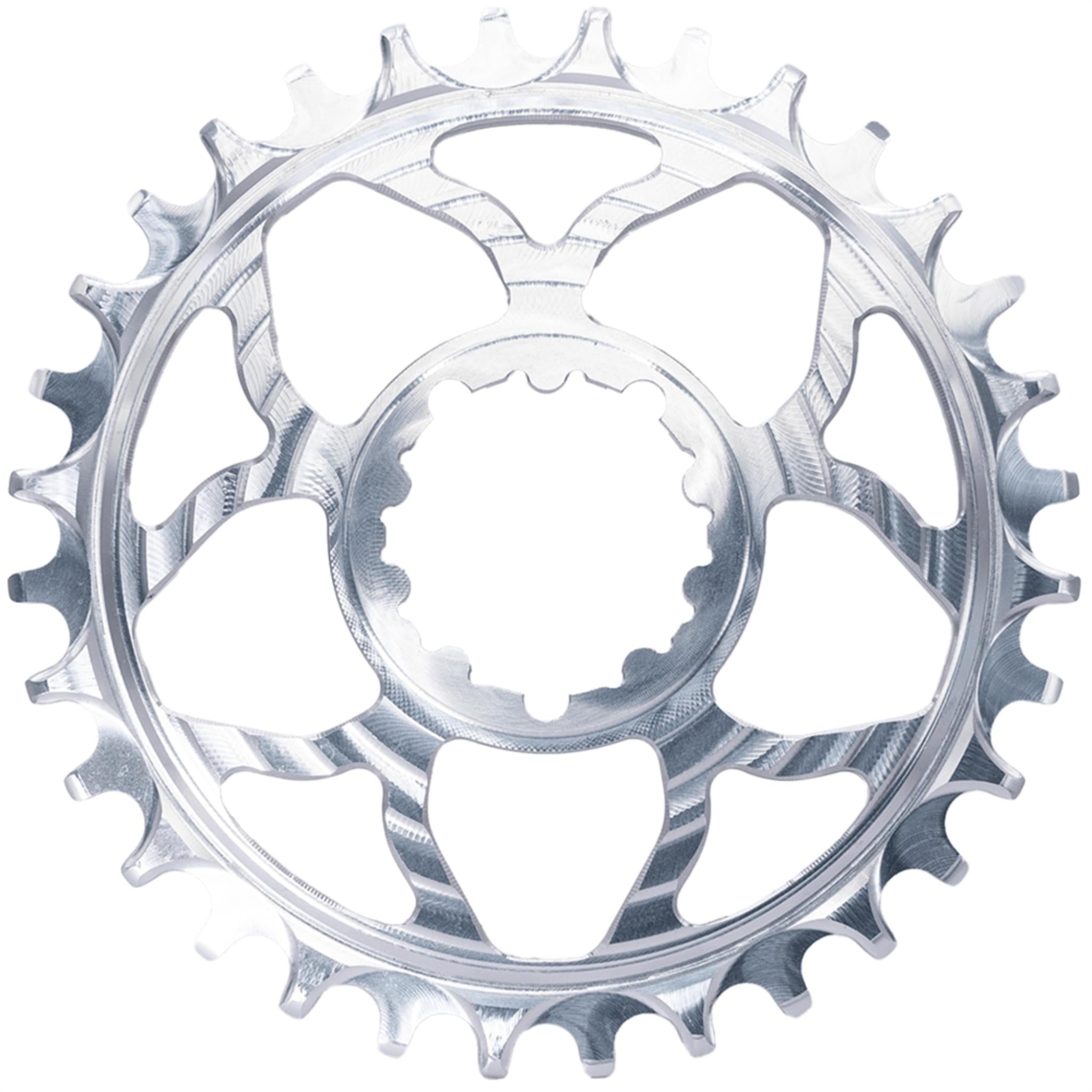 5DEV 3-Bolt Direct Mount Chainring Raw Silver / 28T / 3-Bolt SRAM