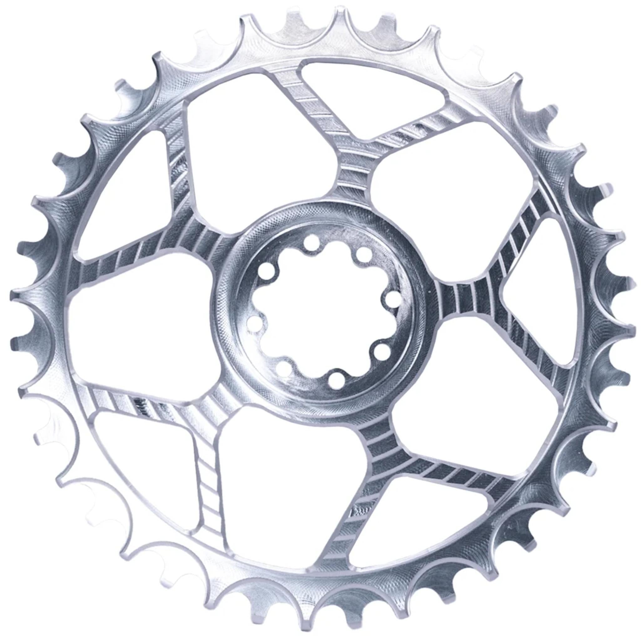 5DEV 8-Bolt Direct Mount Chainring Raw Silver / 40T / 8-Bolt SRAM
