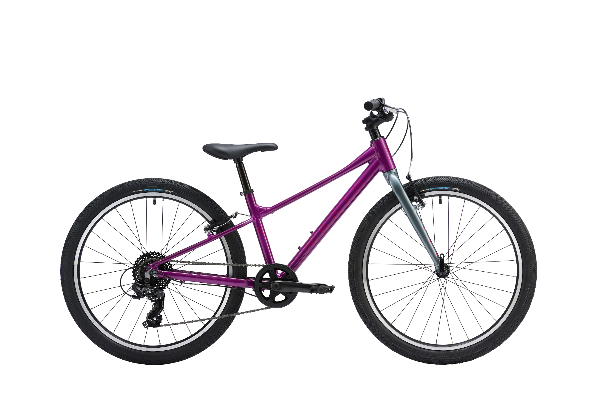 Marin Coast Trail 24 inch 2027 kids bike in Purple, side view