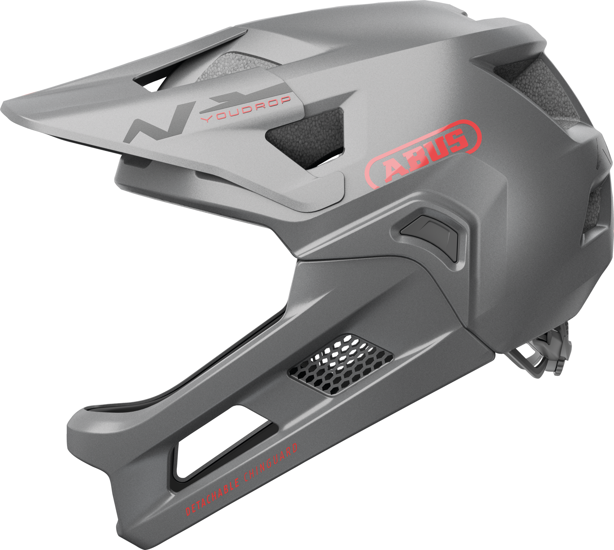 ABUS YouDrop FF Fullface Kids Helmet Ti Silver / S