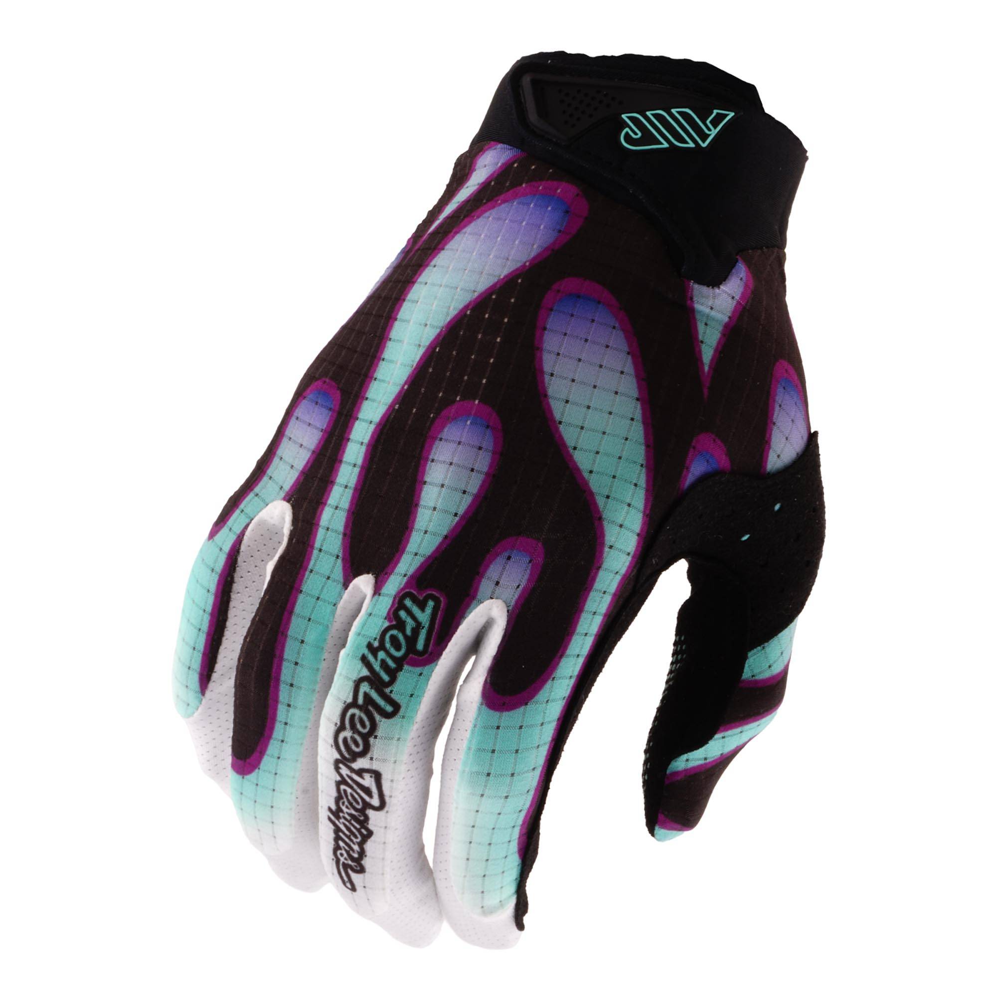 Air Gloves Overspray - Black/Real Teal / S