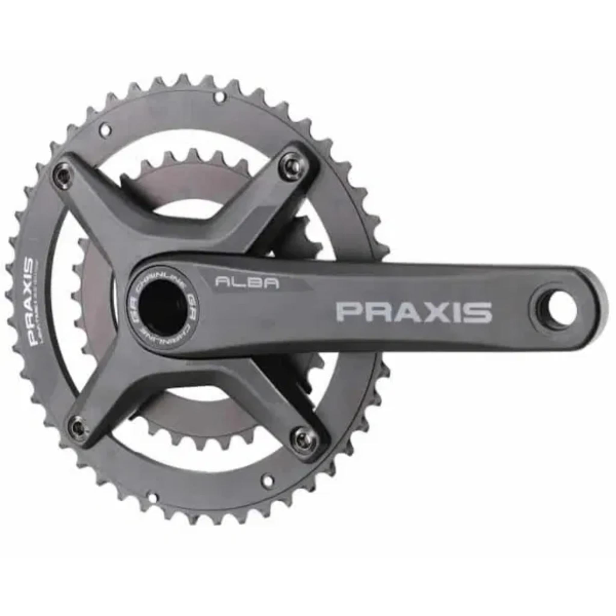 Alba DM X Double Gravel Chainset Black / 165mm - 48/32t