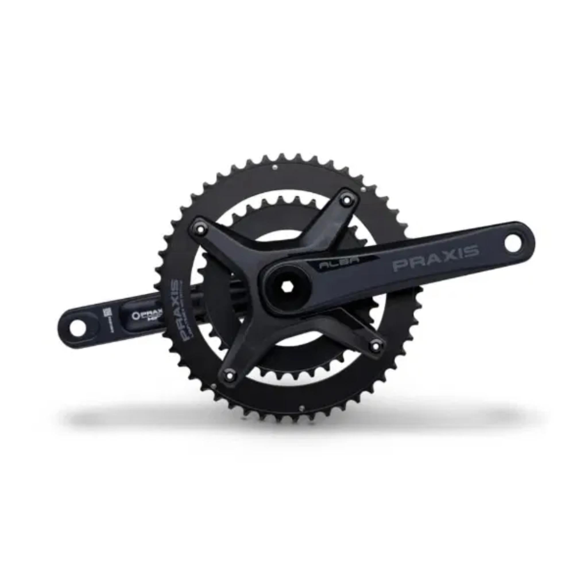 Alba DM X Double Road Chainset Black / 160mm - 48/32t