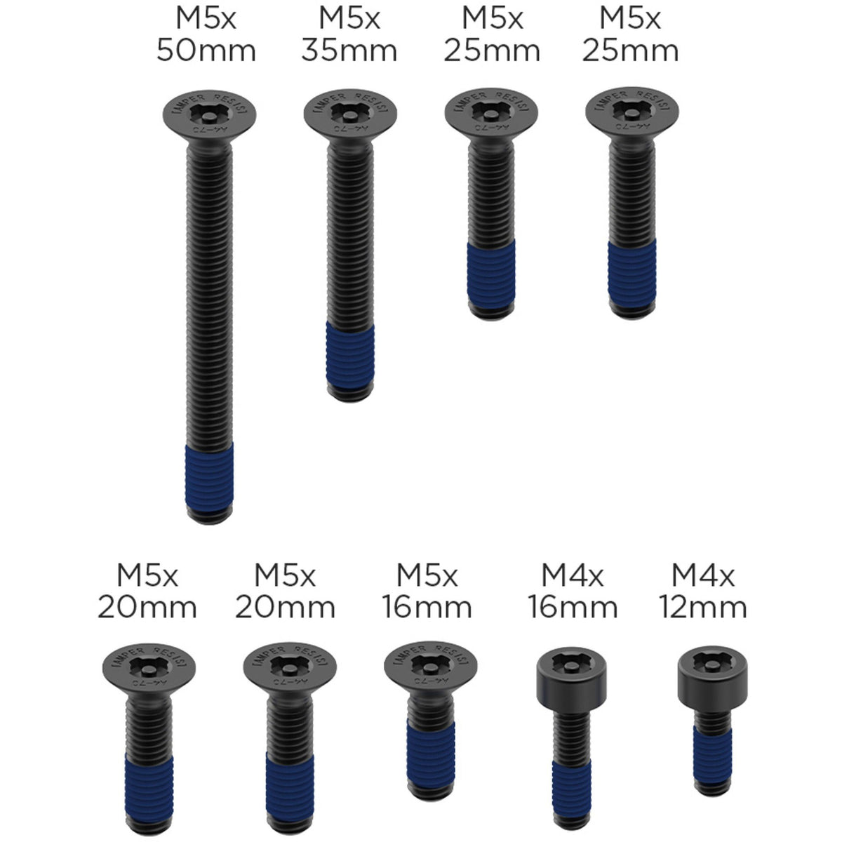 Anti Theft Screws Black / One Size