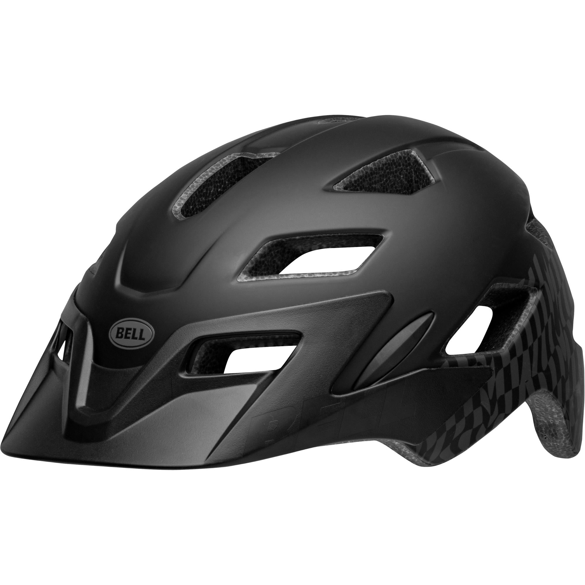 Bell Sidetrack Child Helmet Wavy Checks Matt Black / Unisize 47-54cm