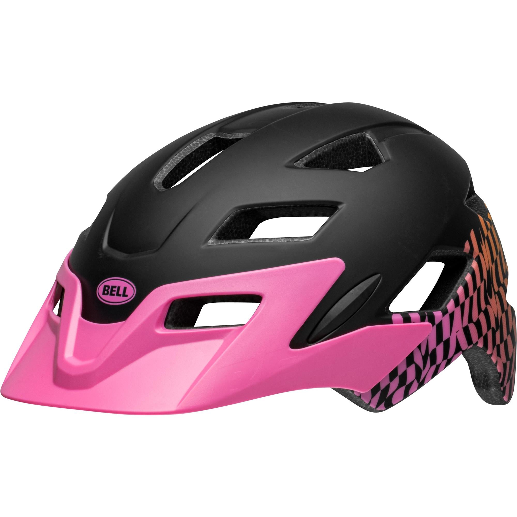 Bell Sidetrack Child Helmet Wavy Checks Matt Pink / Unisize 47-54cm