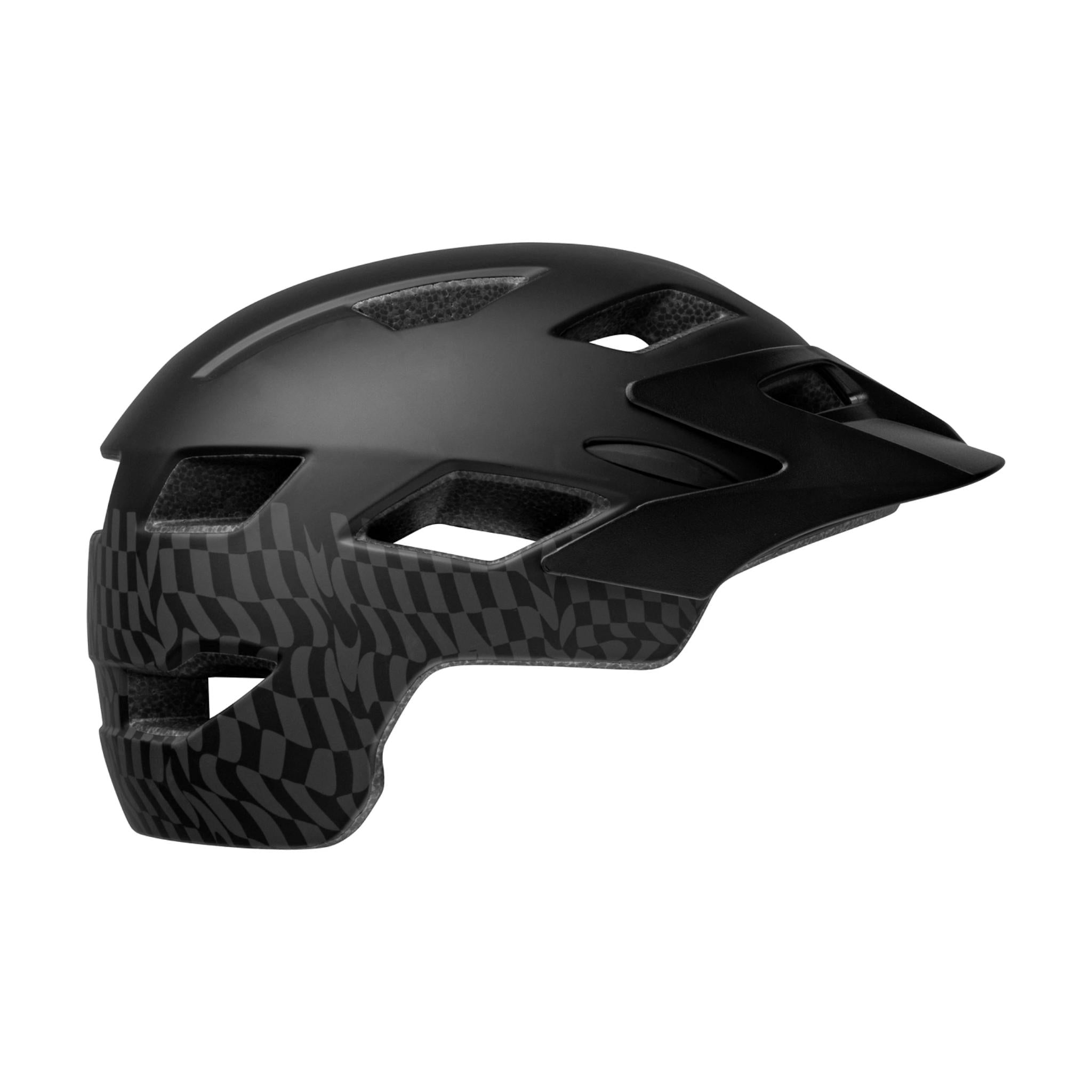 Bell Sidetrack Youth Bike Helmet Wavy Checks Matt Black / Unisize 50-57cm