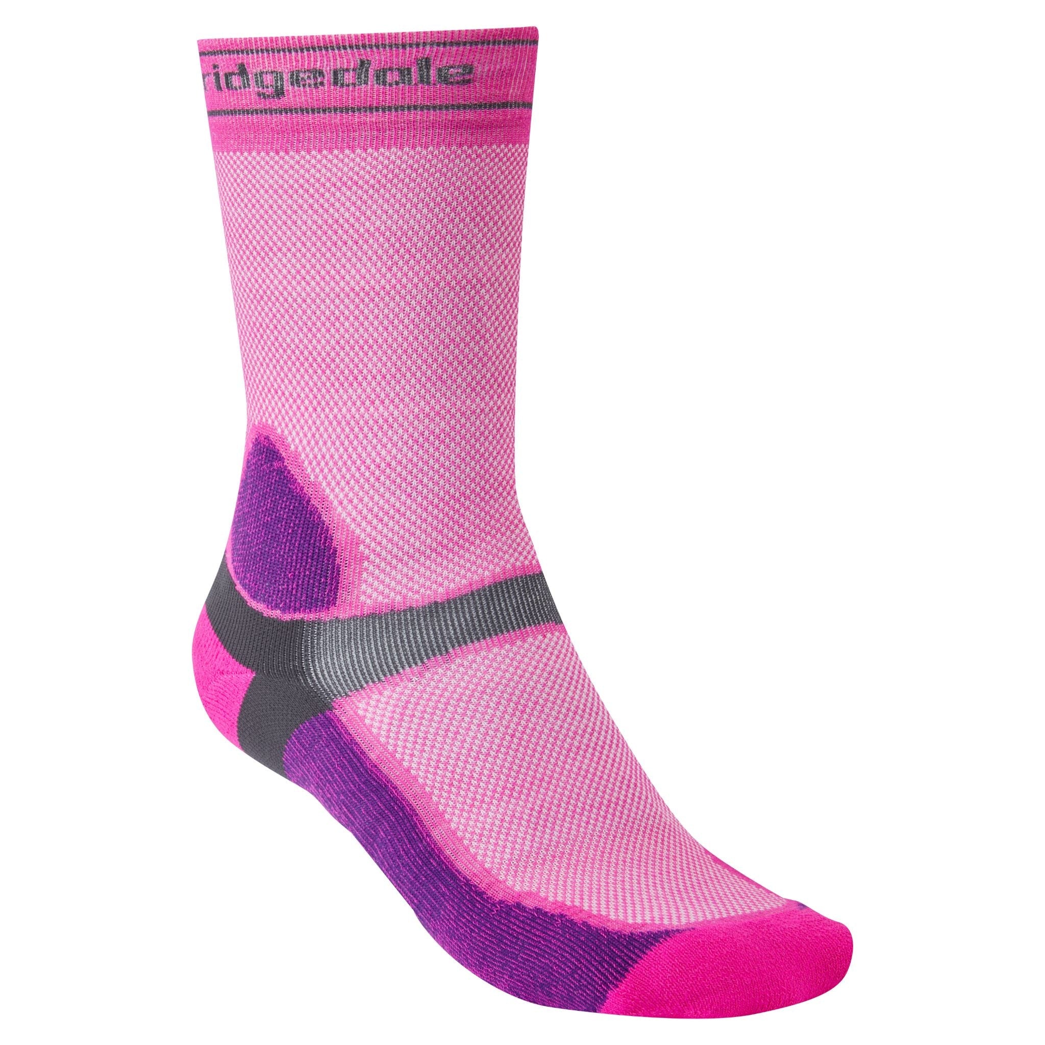 Bridgedale Summer Weight Coolmax MTB Socks Pink/Purple / S: UK 3-5.5
