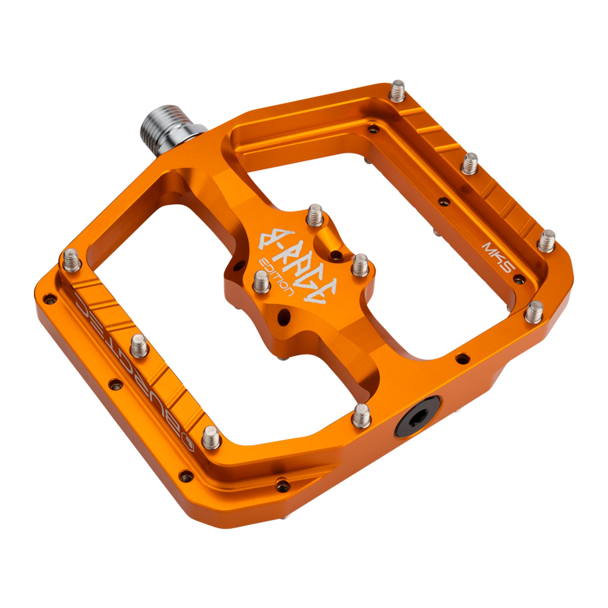 Burgtec Penthouse Flat MK5 B-Rage Edition Pedals Iron Bro Orange