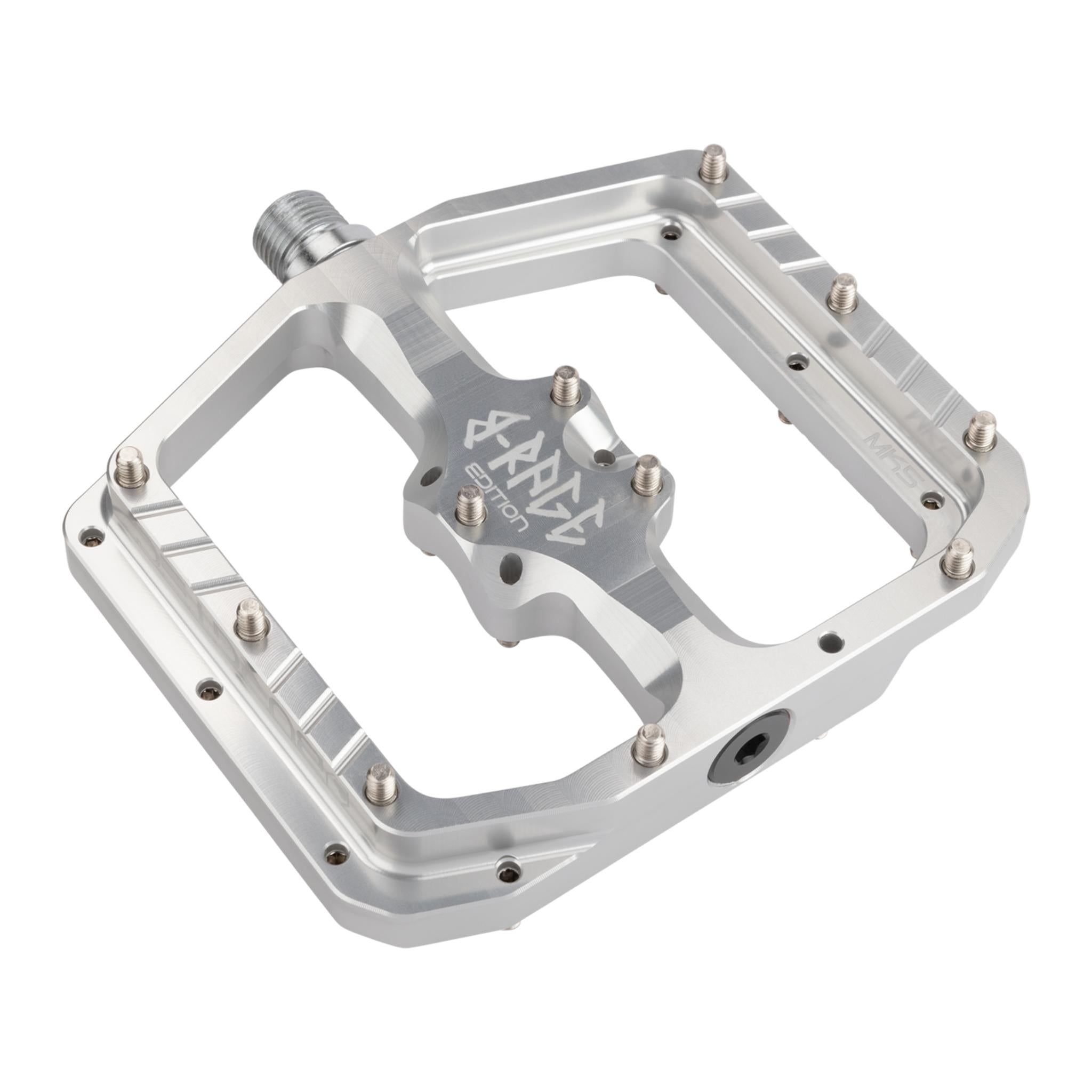 Burgtec Penthouse Flat MK5 B-Rage Edition Pedals Rhodium Silver