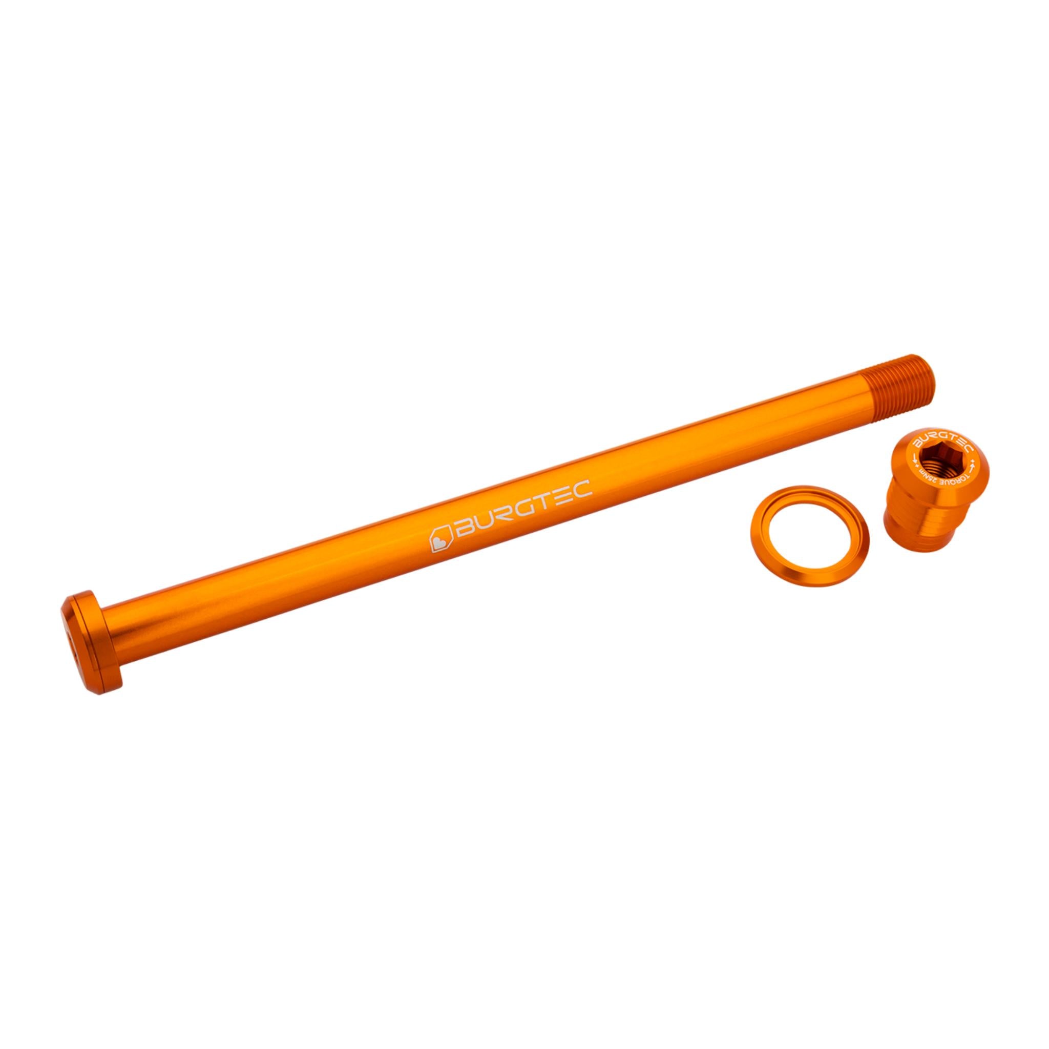 Burgtec Pivot 185.3mm Rear Axle Iron Bro Orange