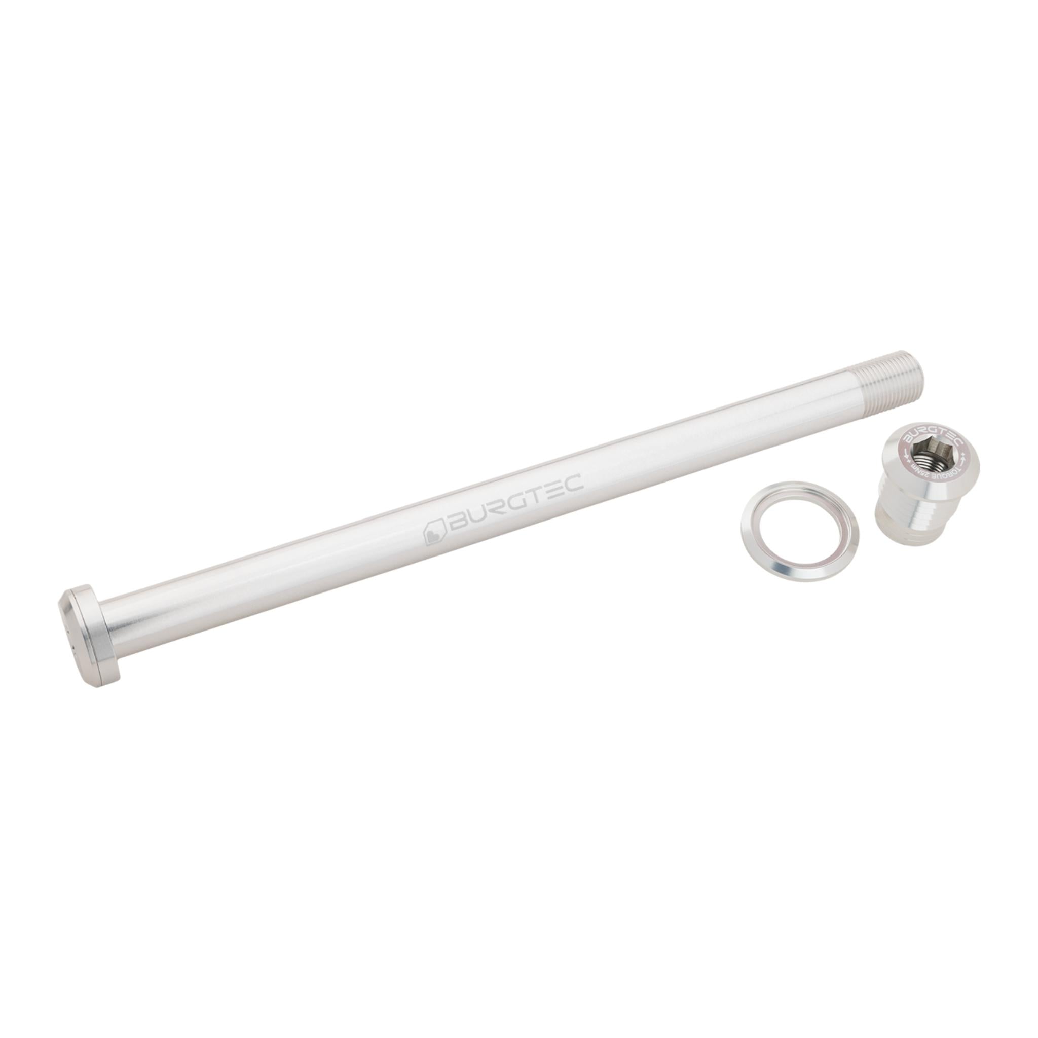 Burgtec Pivot 185.3mm Rear Axle Rhodium Silver