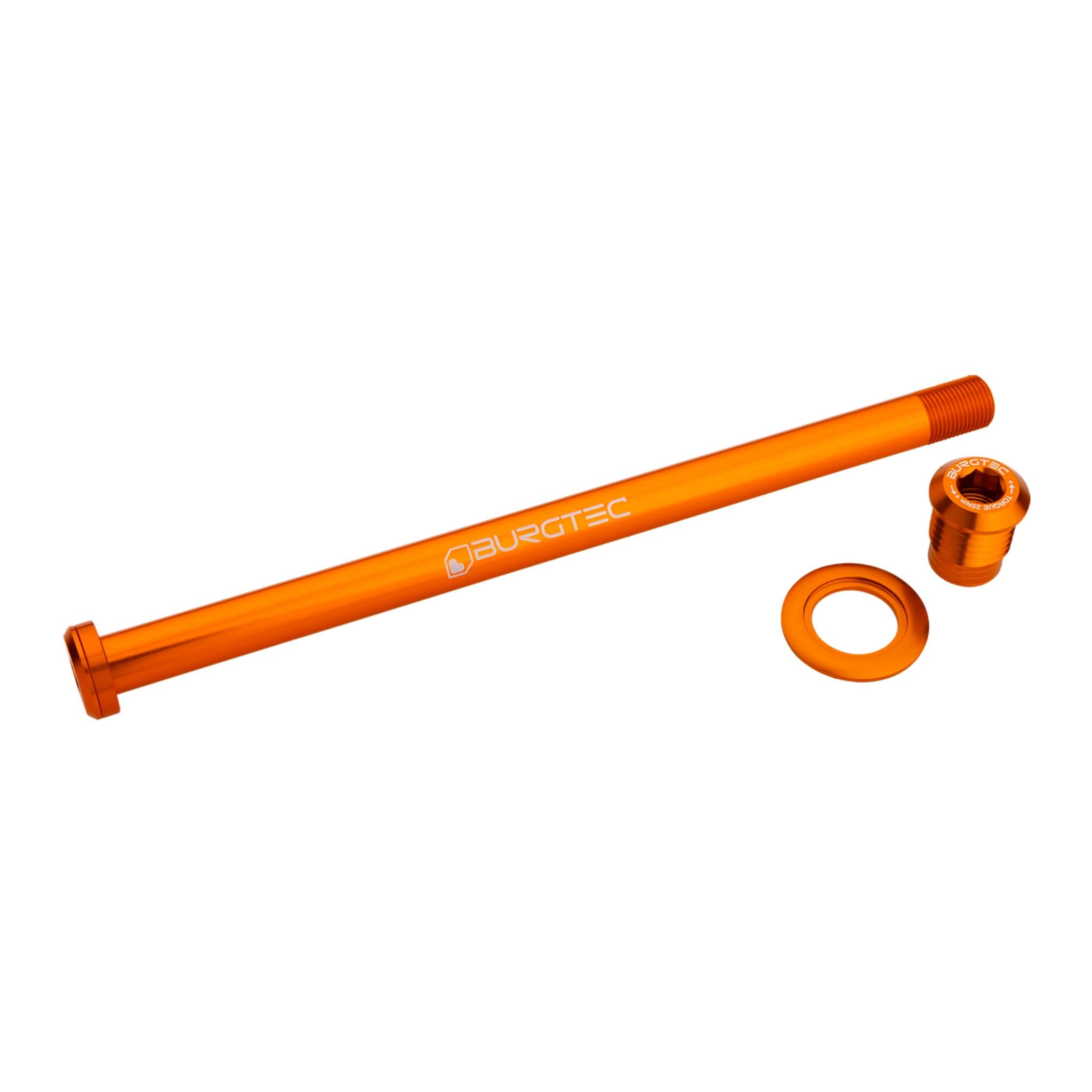 Burgtec Trek Session 194mm Rear Axle Iron Bro Orange