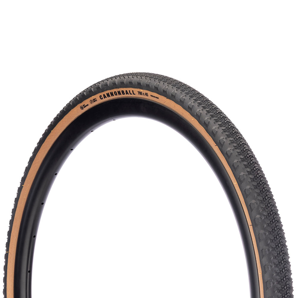 Cannonball Gravel Tyre Black/Tan / 700 x 40 / Light & Supple