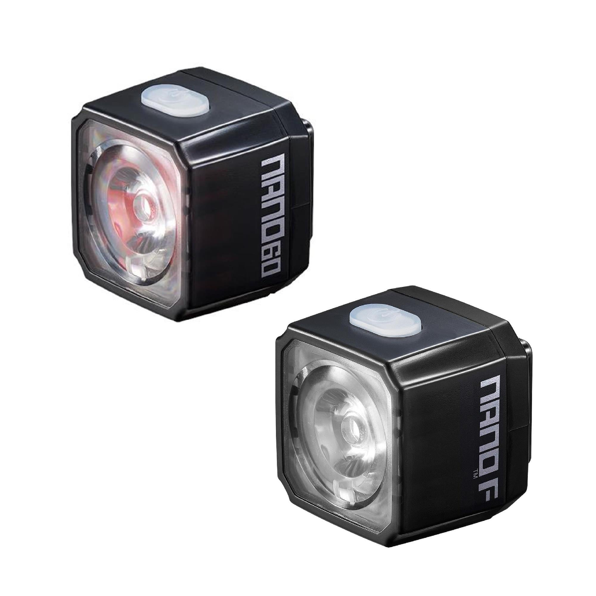 Cateye Nano-F / Nano 60 Bike Light Set Black