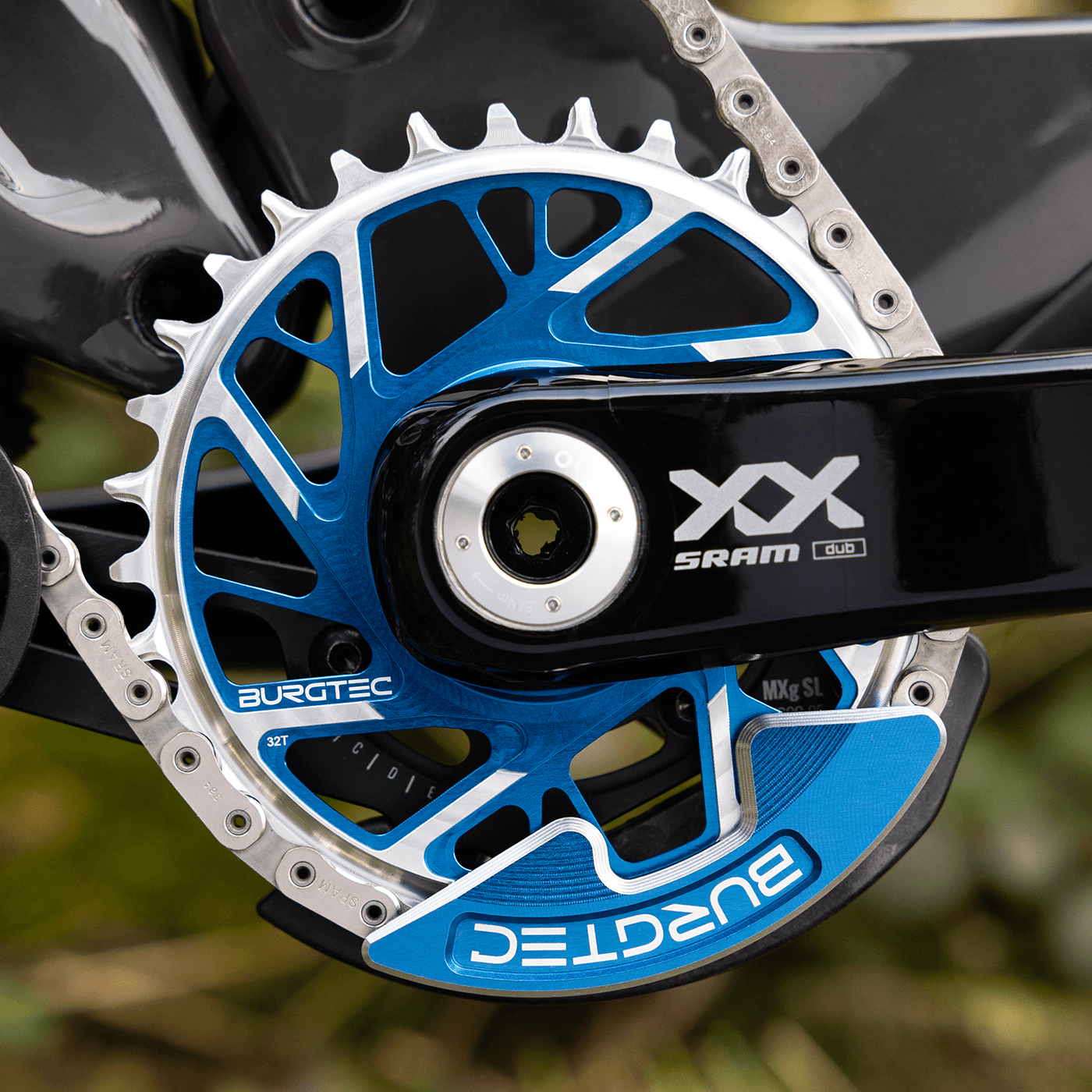 Chainring Bash Guard Deep Blue / Single