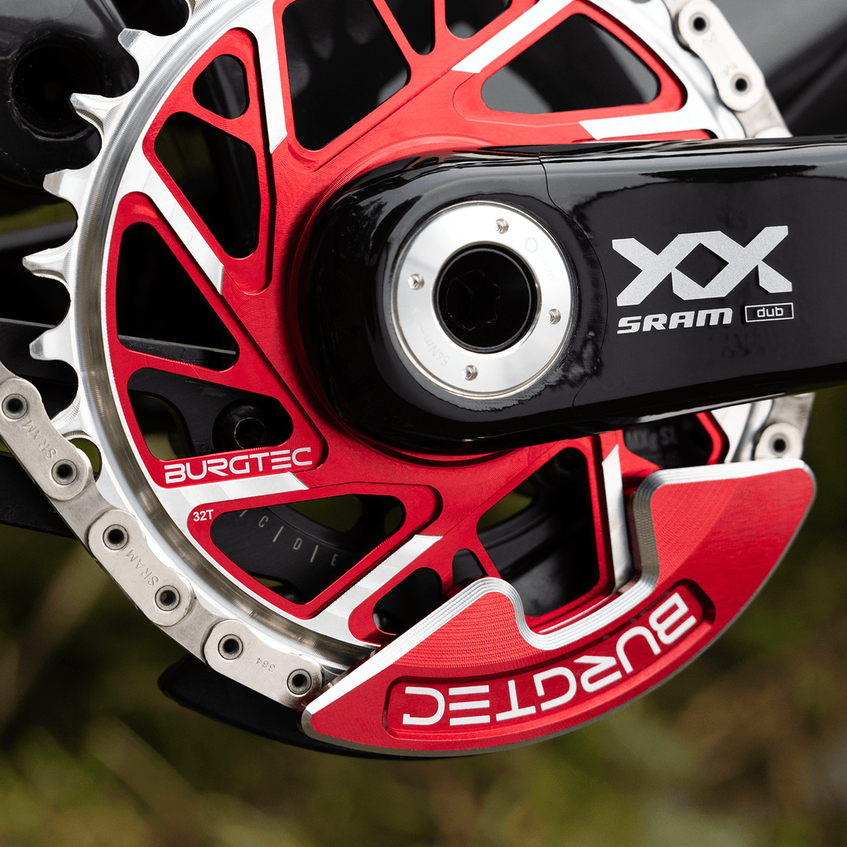 Chainring Bash Guard Race Red / Single